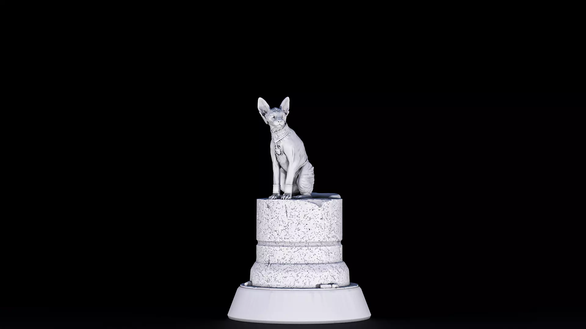 royal cat 3D print model_0