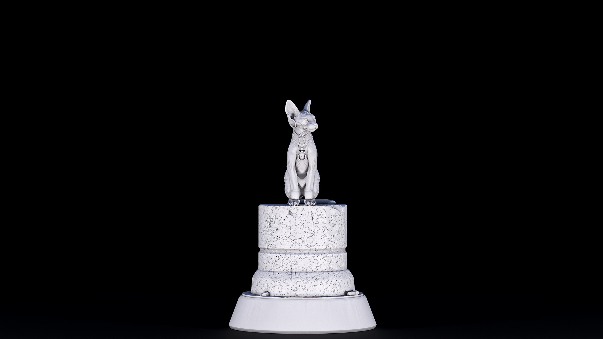 royal cat 3D print model_1