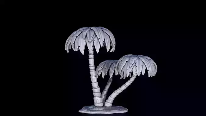 palm trees 3D print model