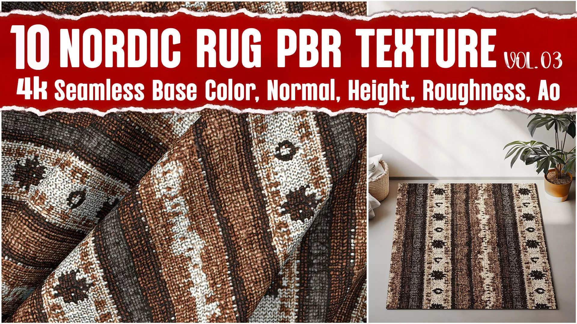 Nordic Rug VOL03 4K Seamless PNG PBR Textures Texture_0