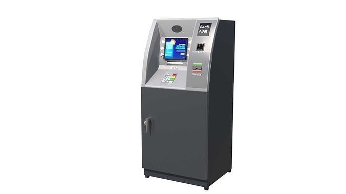 3D Automated Teller Machine  ATM Low-poly 3D model