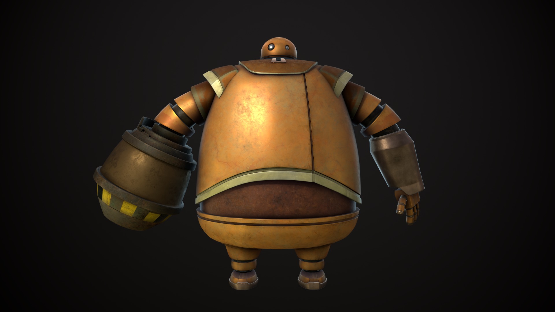  Stylized Robot   Low-poly 3D model_1