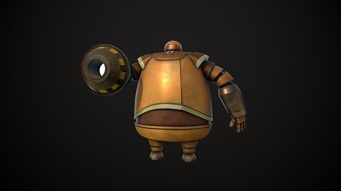  Stylized Robot   Low-poly 3D model