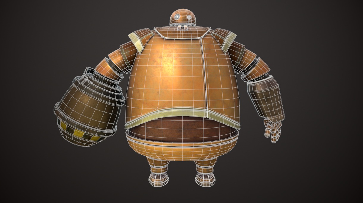  Stylized Robot   Low-poly 3D model_3