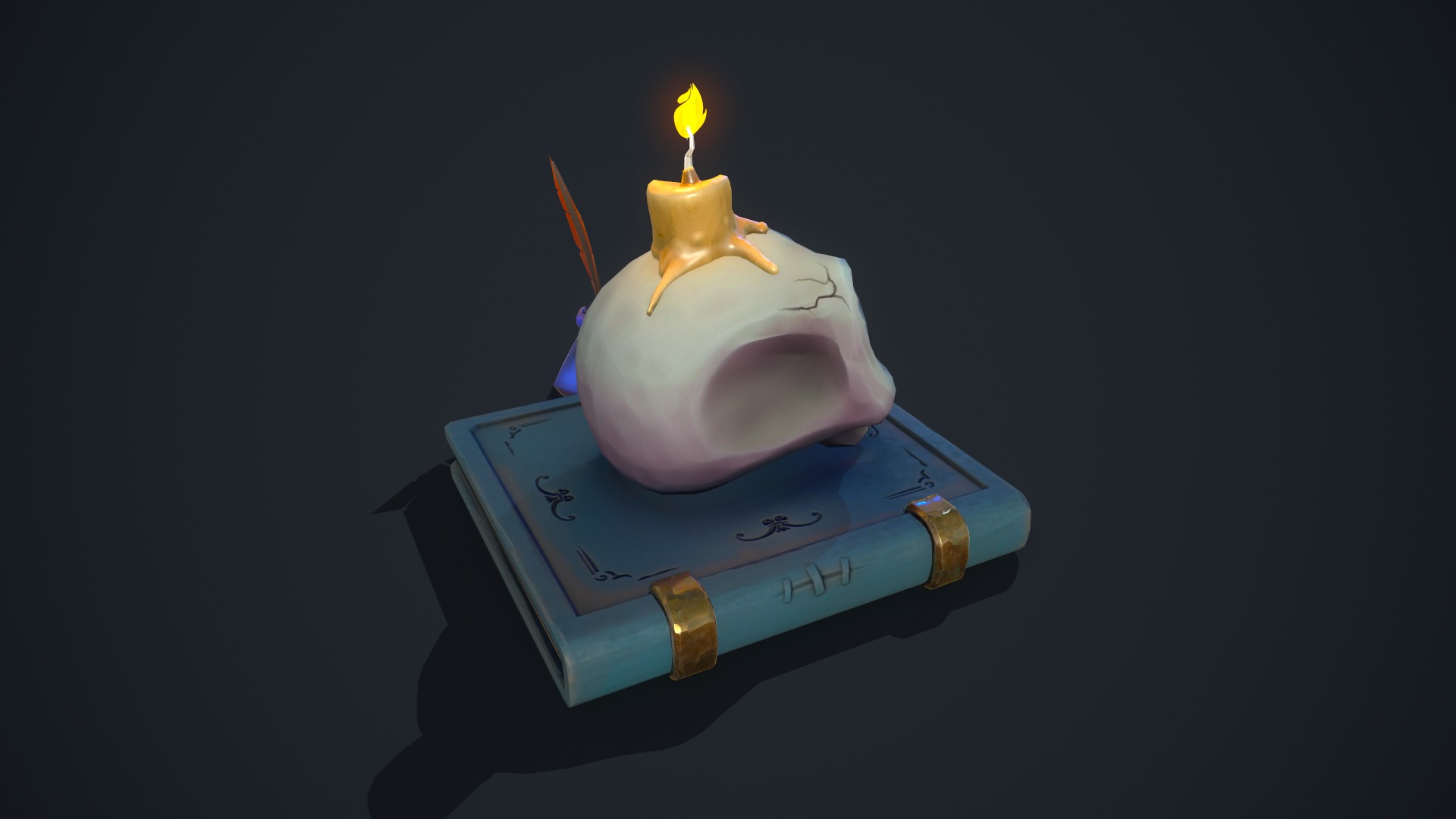 Stylized Book Low-poly 3D model_4