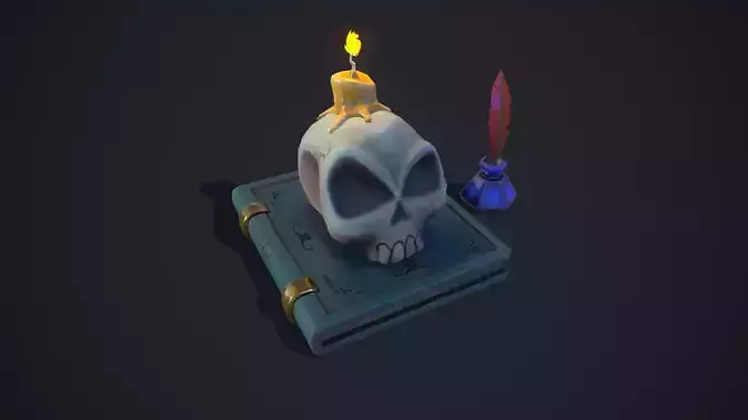 Stylized Book Low-poly 3D model
