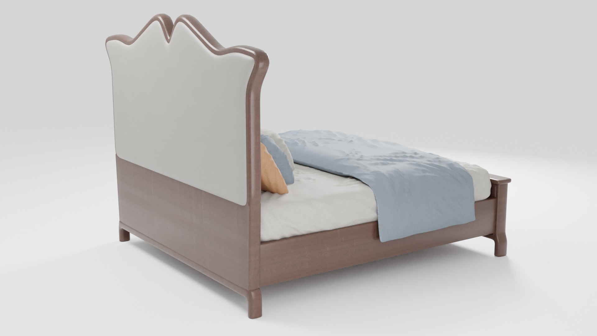 Modern bed with stylish design 3D model_2