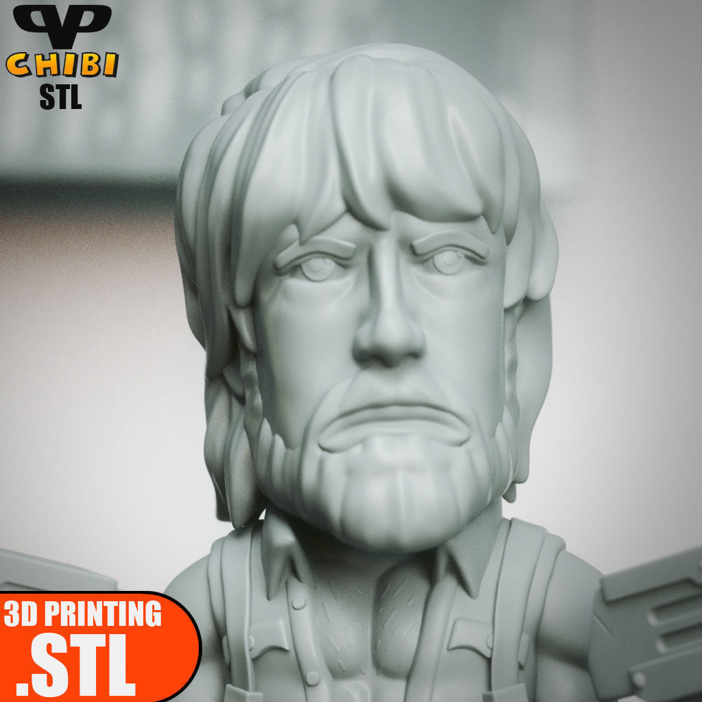 Chuck Norris Chibi STL for 3D Printing ChibiSTL 3DXM 3D print model_4
