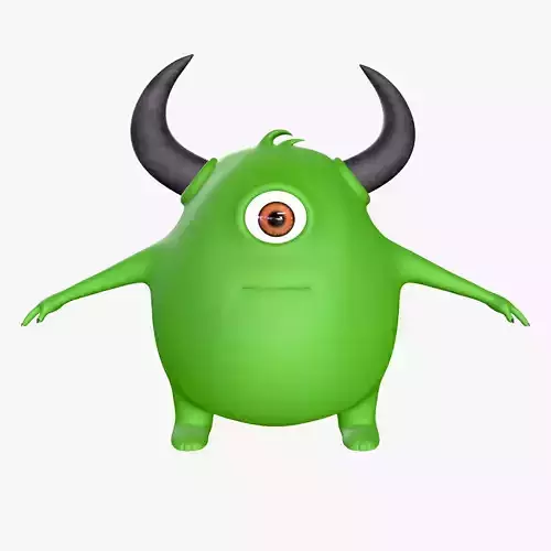 Cartoon One Eye  Monster