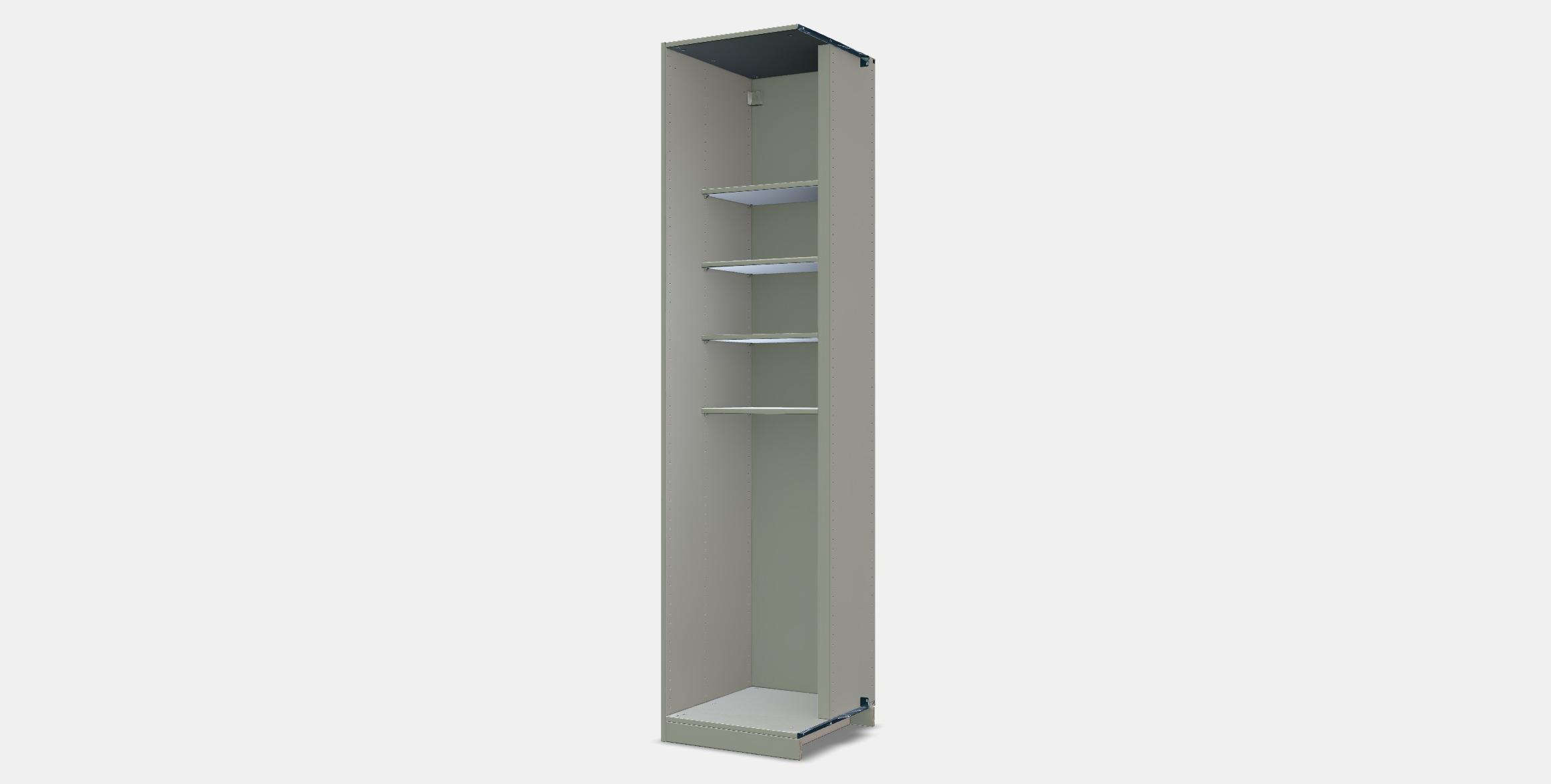 PAX Add-on corner unit with 4 shelves 1 Low-poly 3D model_12