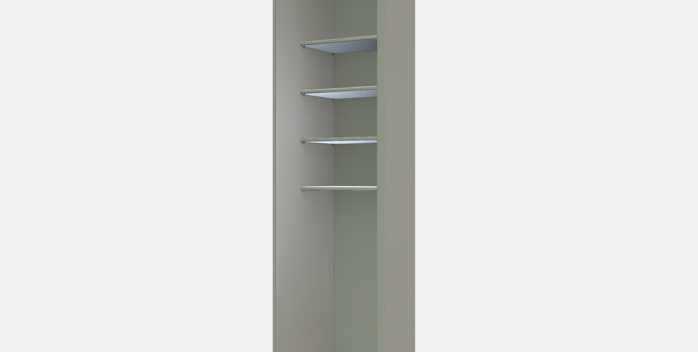 PAX Add-on corner unit with 4 shelves 1 Low-poly 3D model_13