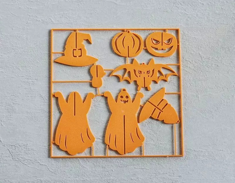 Halloween PUZZLE assembly mini kit 3D print model_0