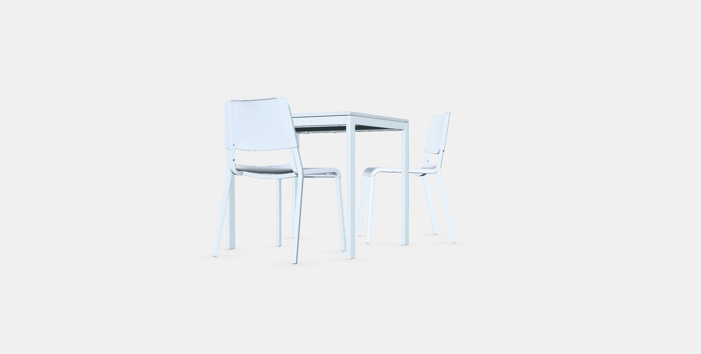 VANGSTA - TEODORES Table and 2 chairs Low-poly 3D model_5