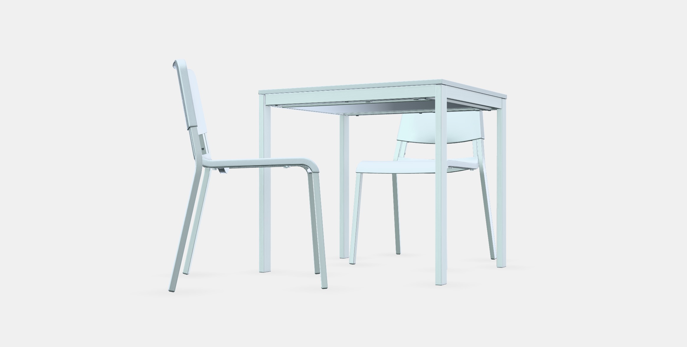 VANGSTA - TEODORES Table and 2 chairs Low-poly 3D model_13