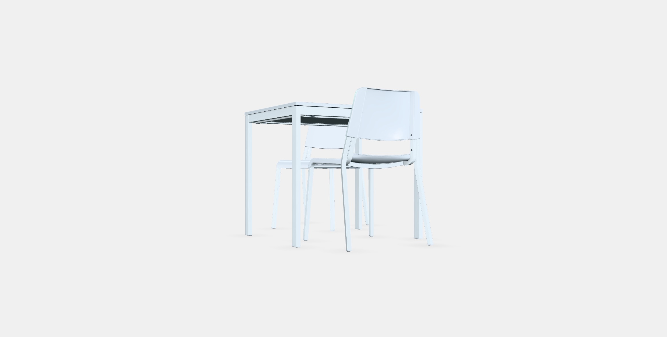 VANGSTA - TEODORES Table and 2 chairs Low-poly 3D model_16
