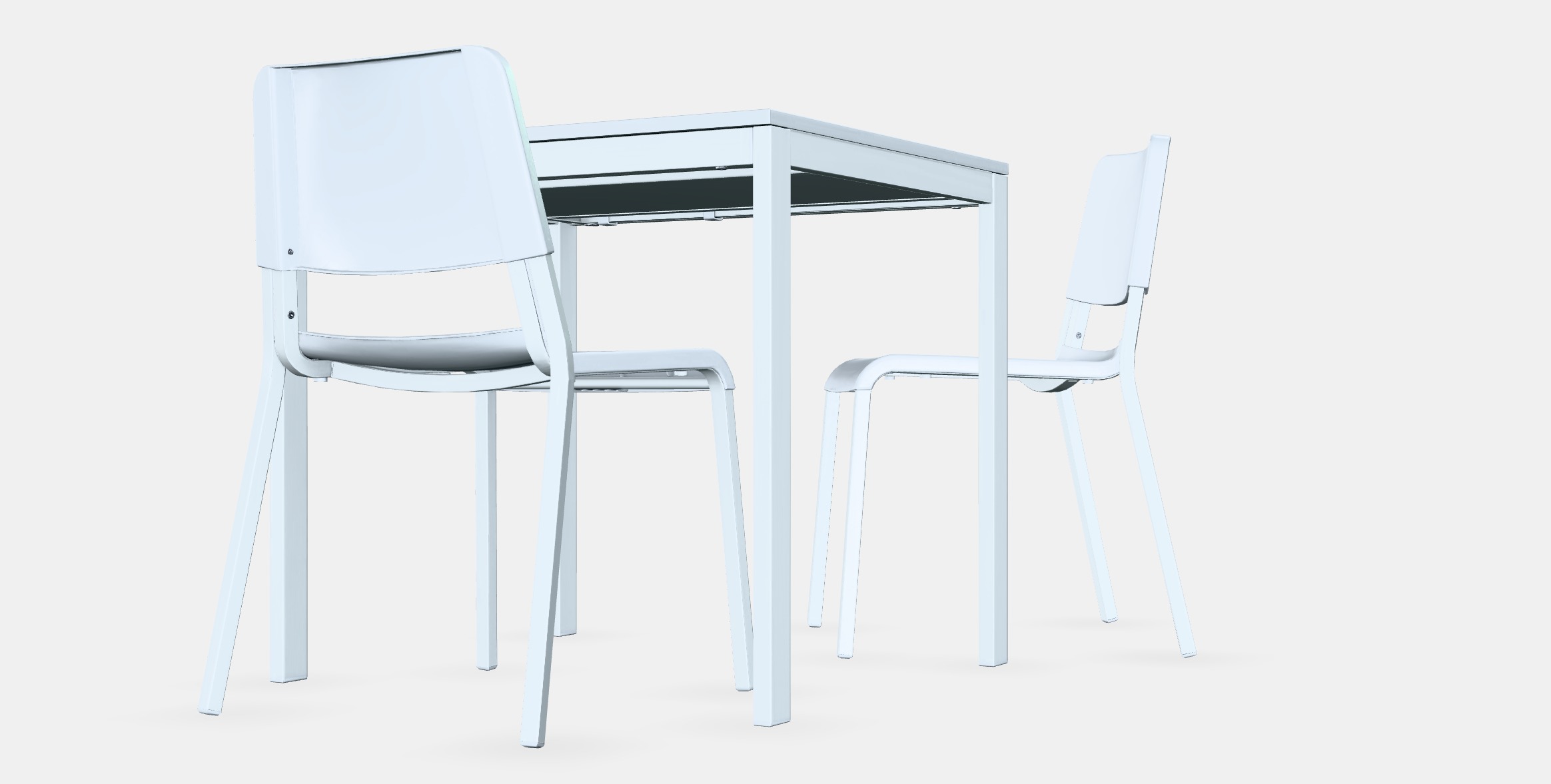 VANGSTA - TEODORES Table and 2 chairs Low-poly 3D model_6