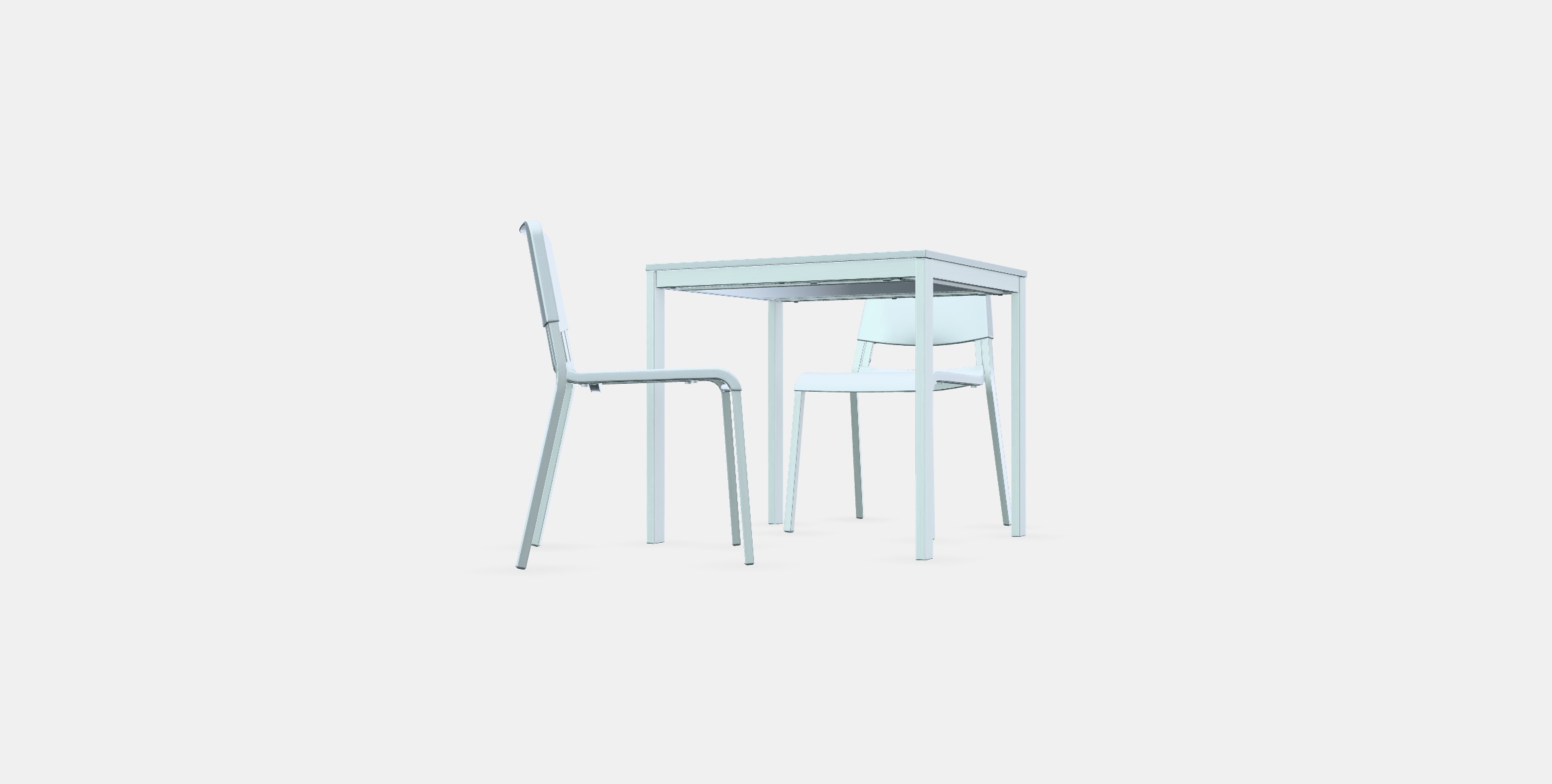 VANGSTA - TEODORES Table and 2 chairs Low-poly 3D model_12