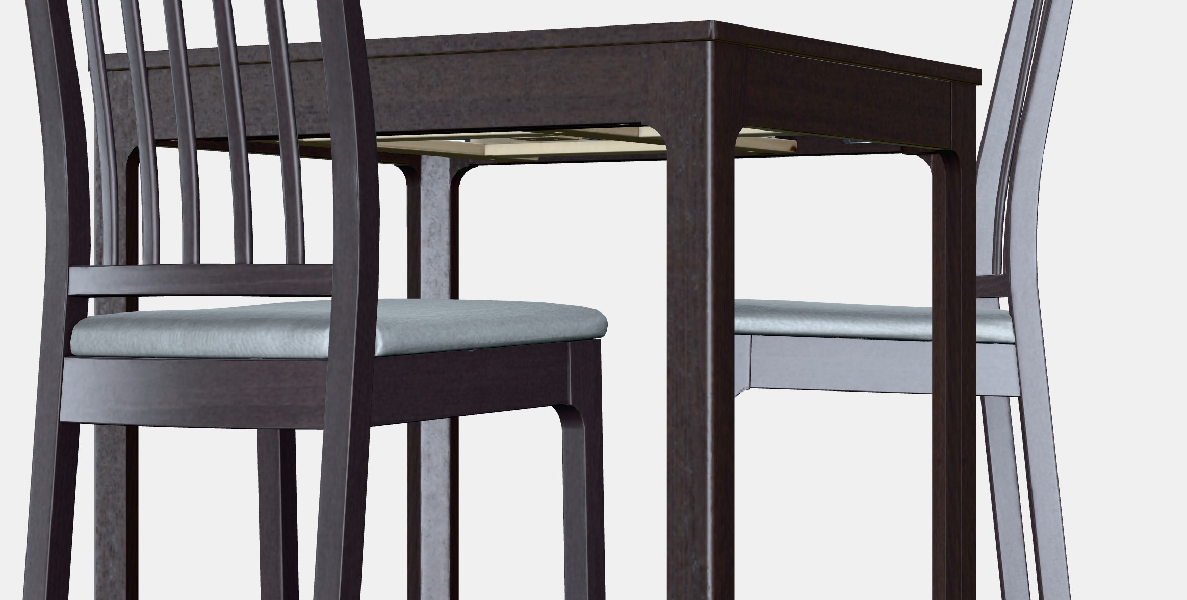 EKEDALEN - EKEDALEN Table and 2 chairs 1 Low-poly 3D model_3
