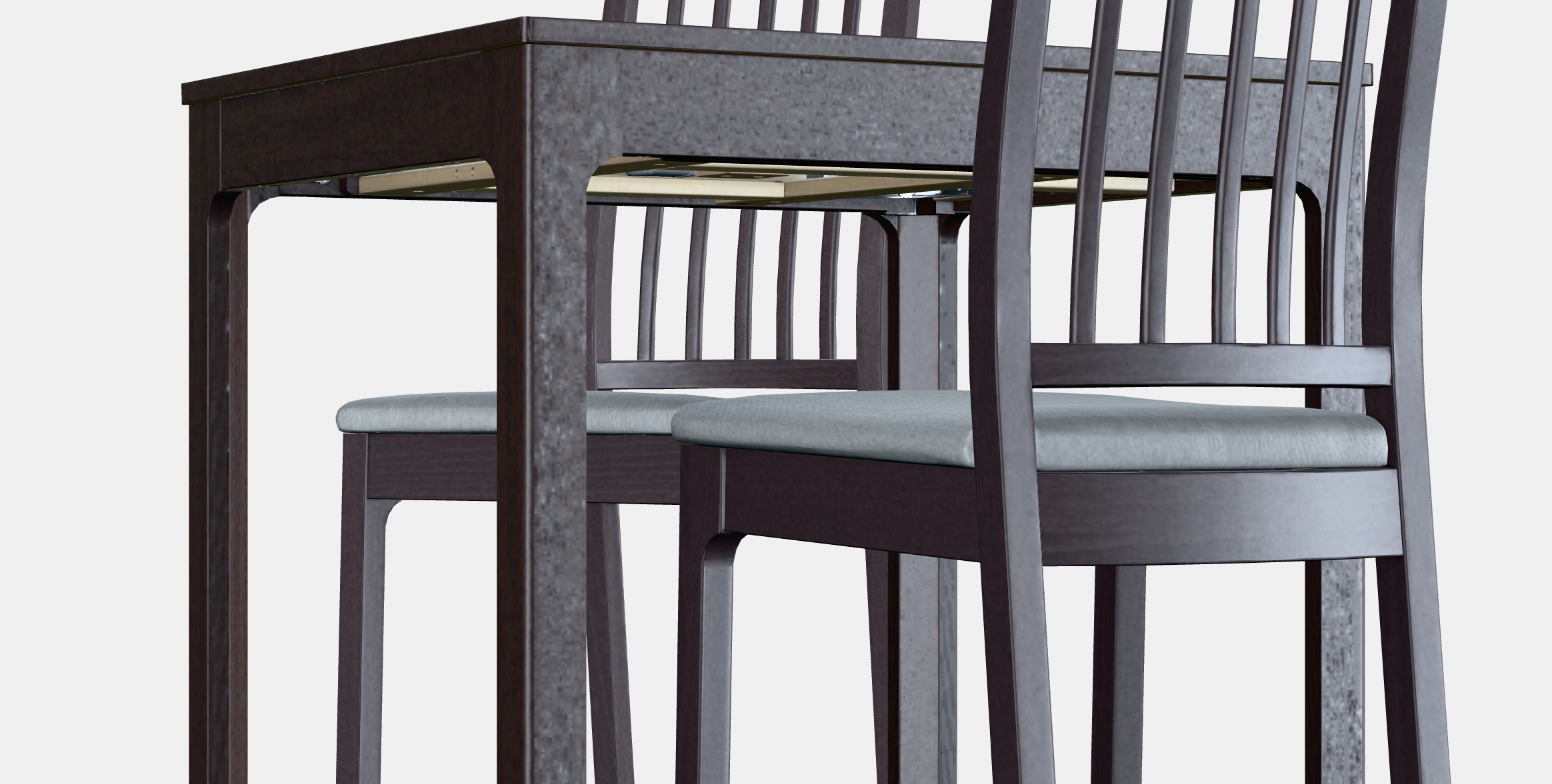 EKEDALEN - EKEDALEN Table and 2 chairs 1 Low-poly 3D model_16