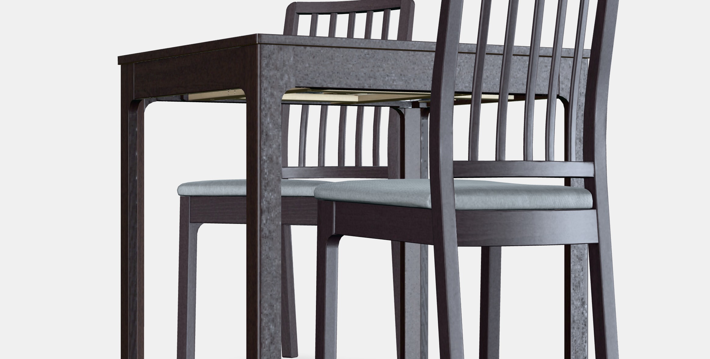 EKEDALEN - EKEDALEN Table and 2 chairs 1 Low-poly 3D model_13