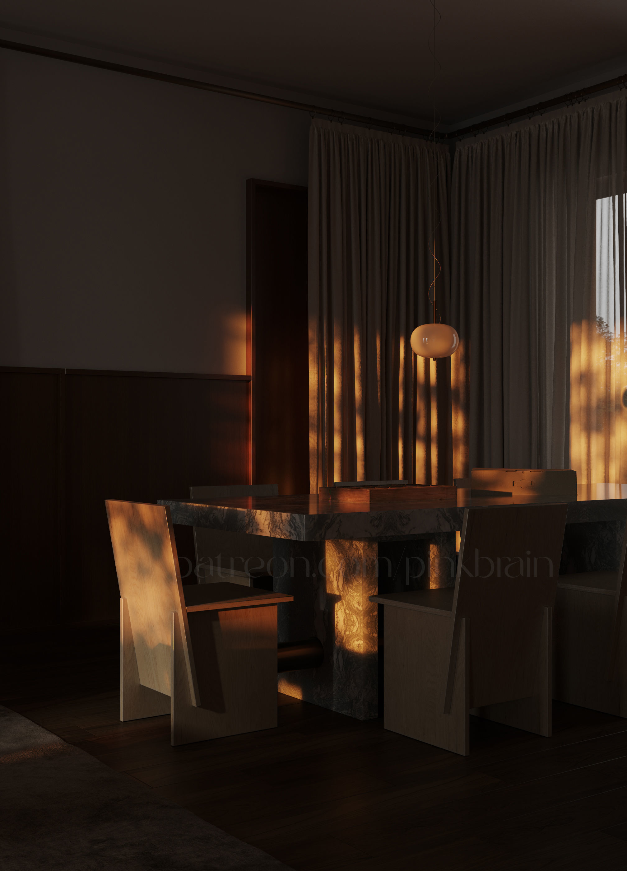 Modern livingroom 03 3D model_2
