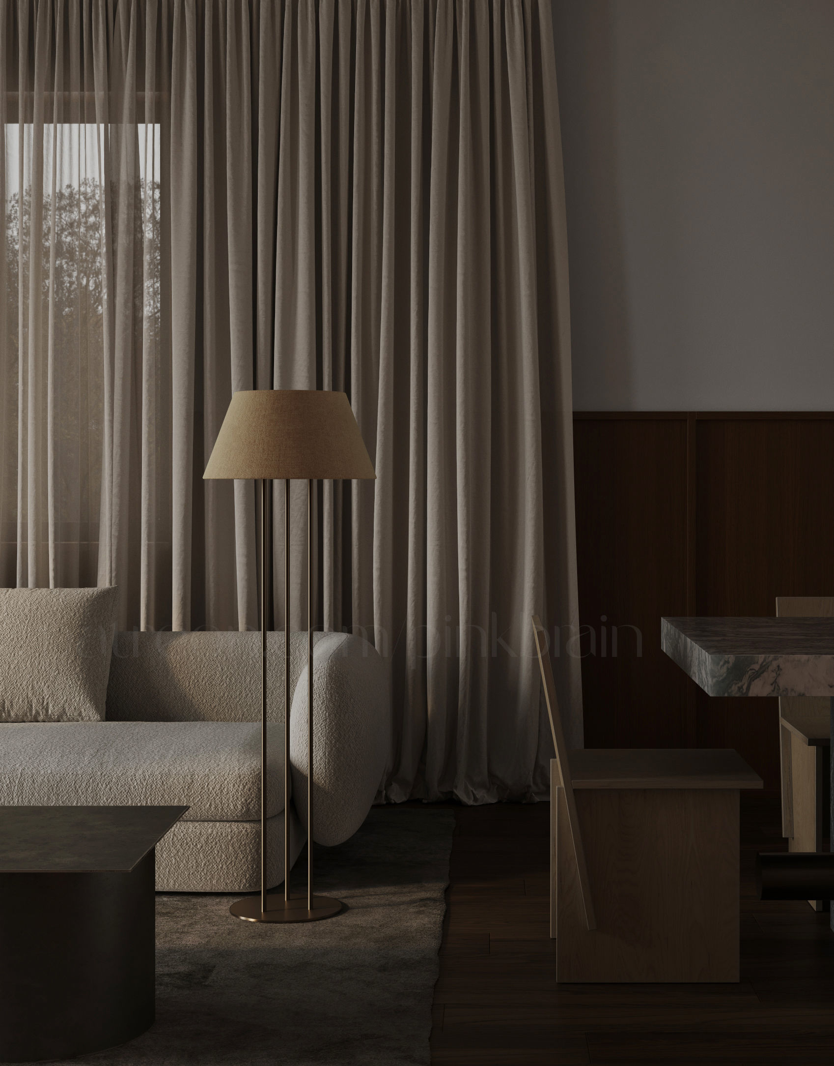 Modern livingroom 03 3D model_4