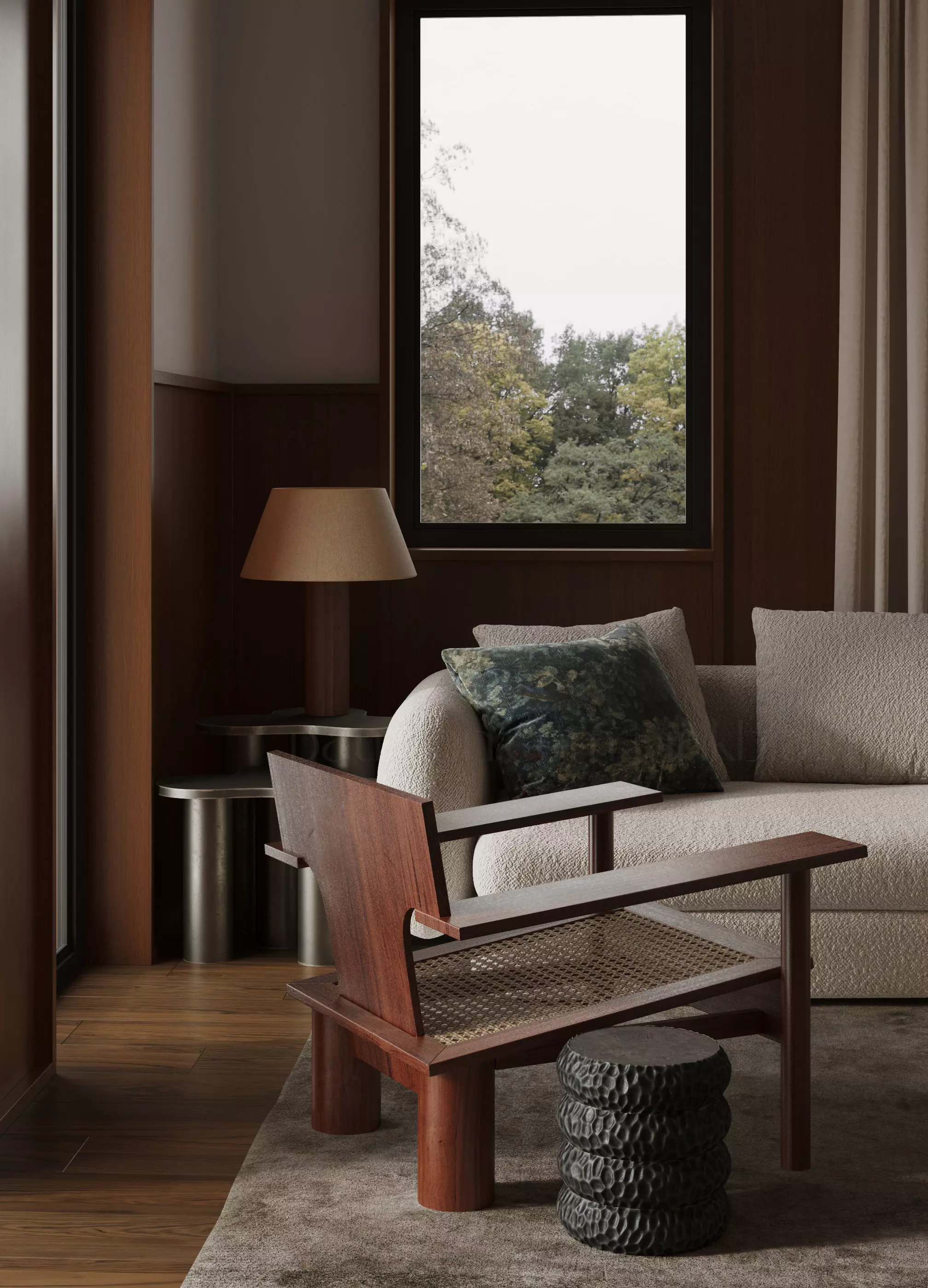 Modern livingroom 03 3D model_0