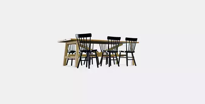 MOCKELBY - NORRARYD Table and 6 chairs