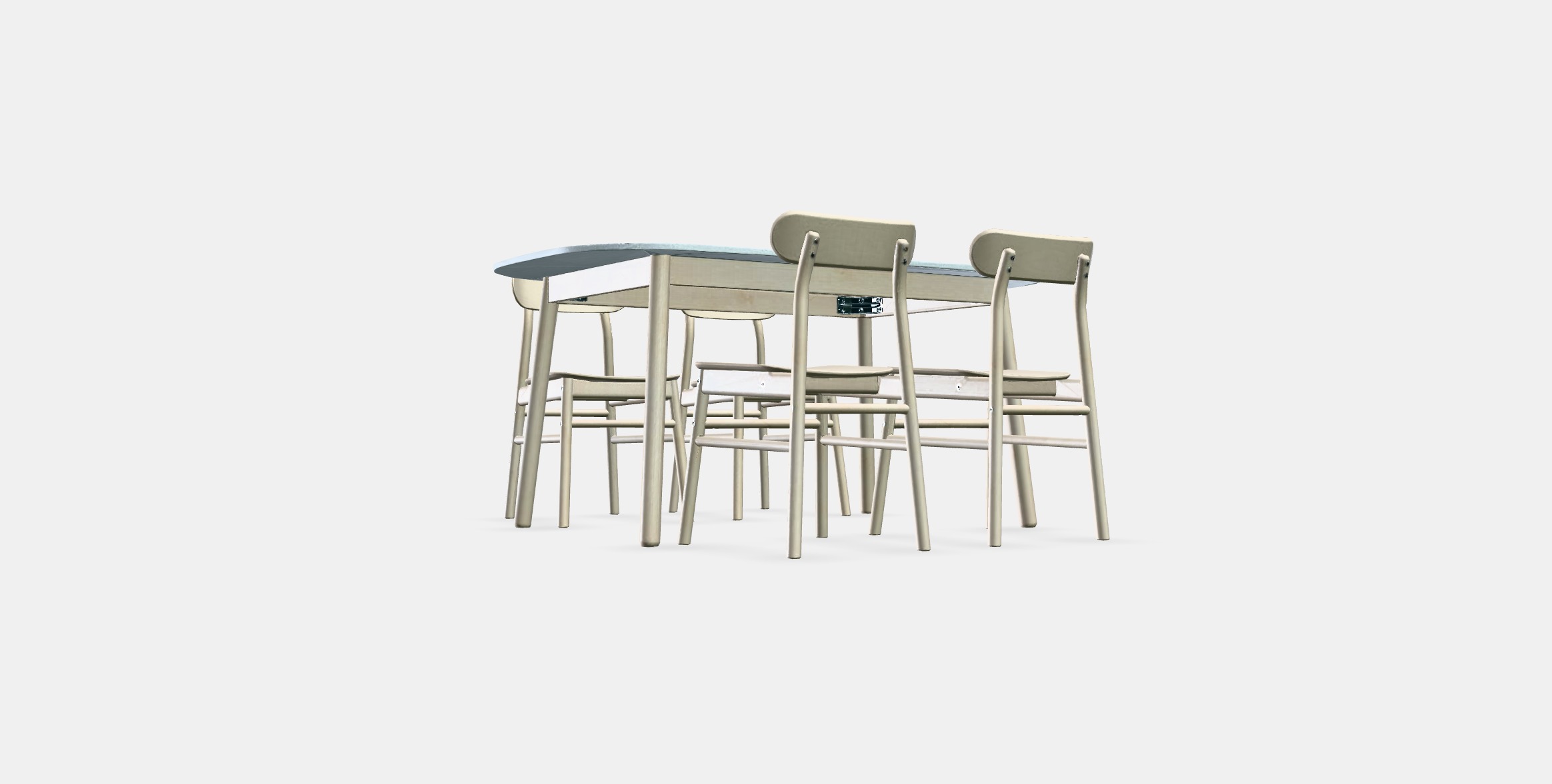 VEDBO - RONNINGE Table and 4 chairs Low-poly 3D model_3
