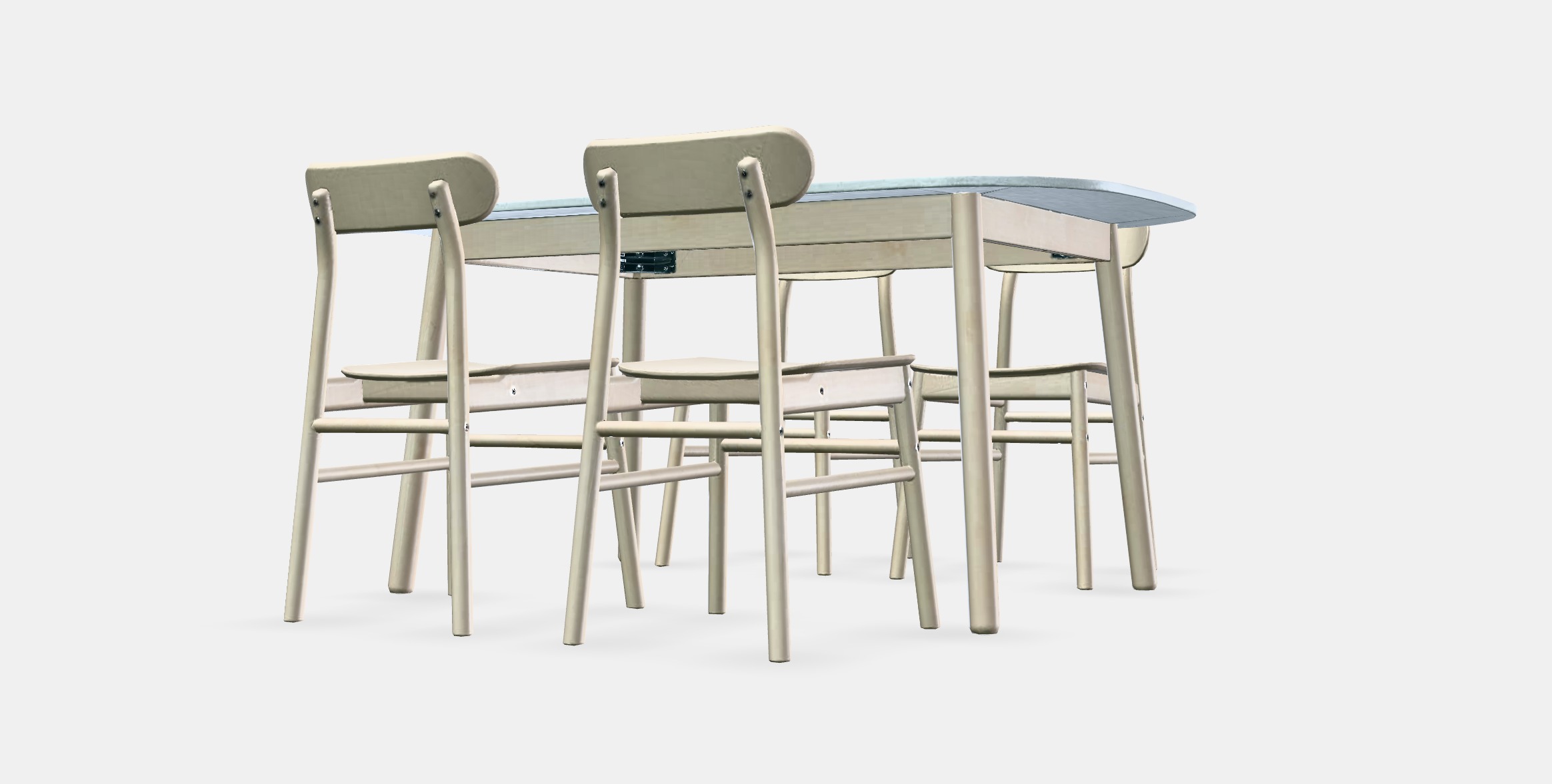 VEDBO - RONNINGE Table and 4 chairs Low-poly 3D model_13