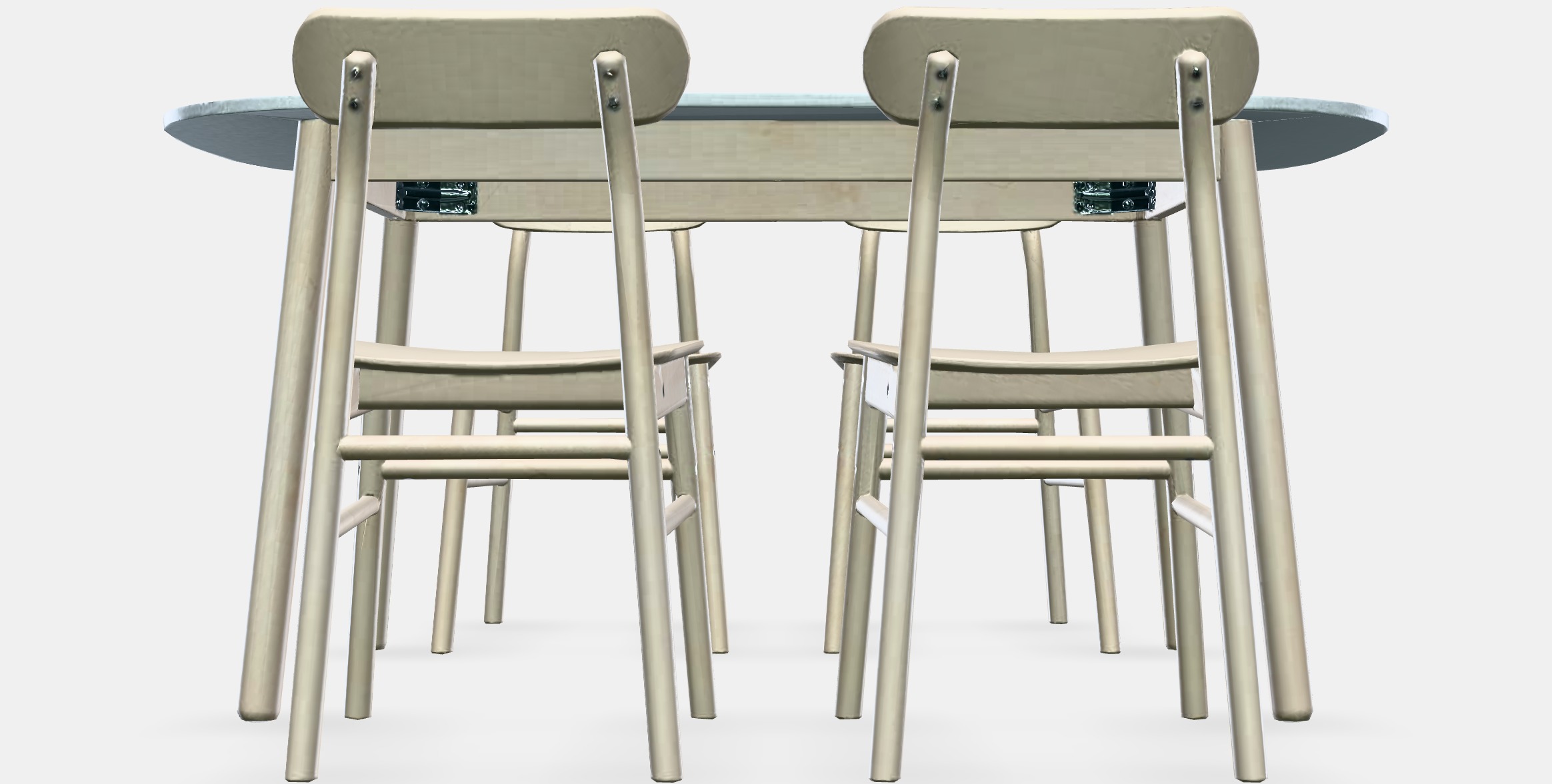 VEDBO - RONNINGE Table and 4 chairs Low-poly 3D model_11