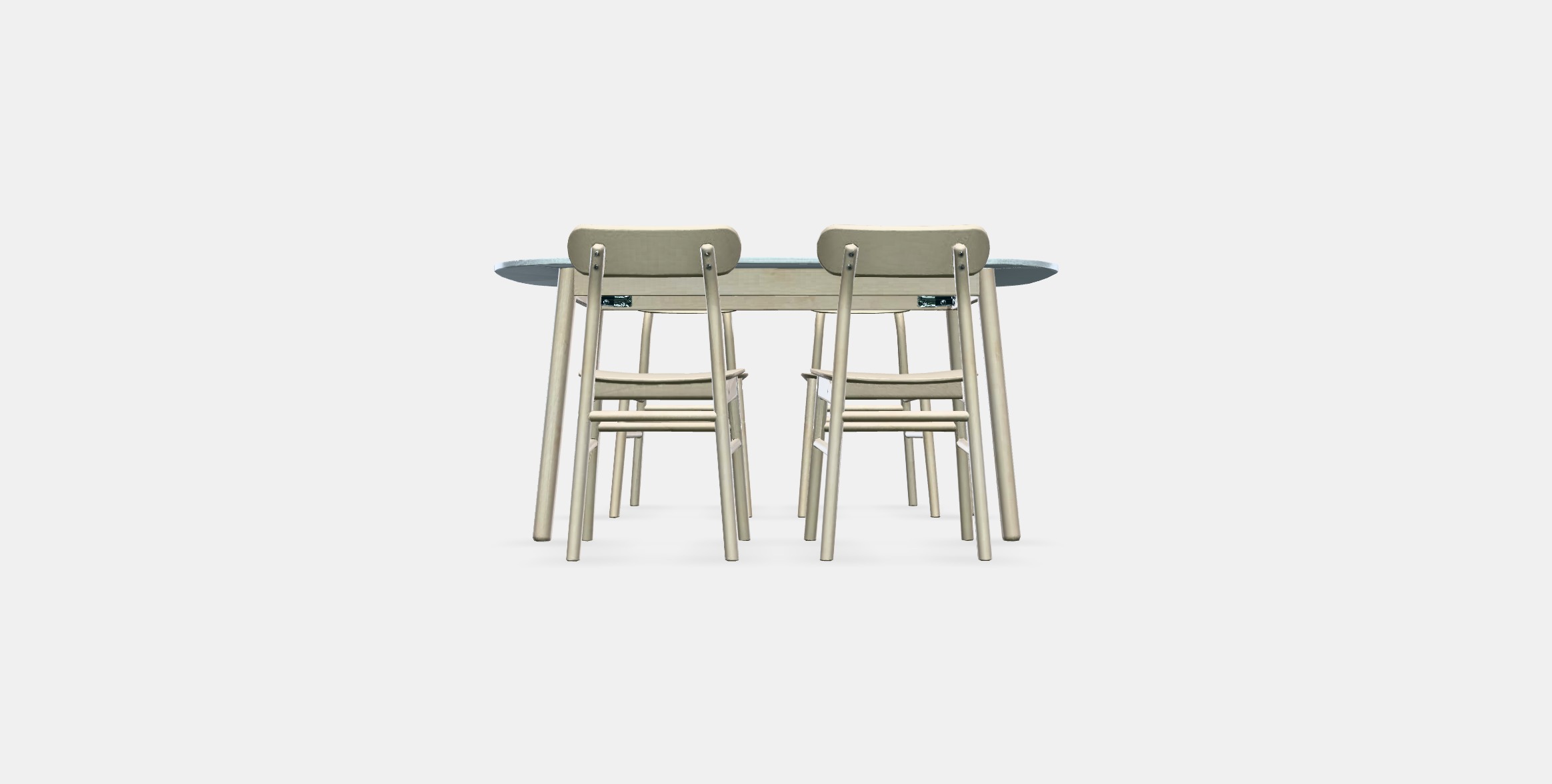 VEDBO - RONNINGE Table and 4 chairs Low-poly 3D model_10