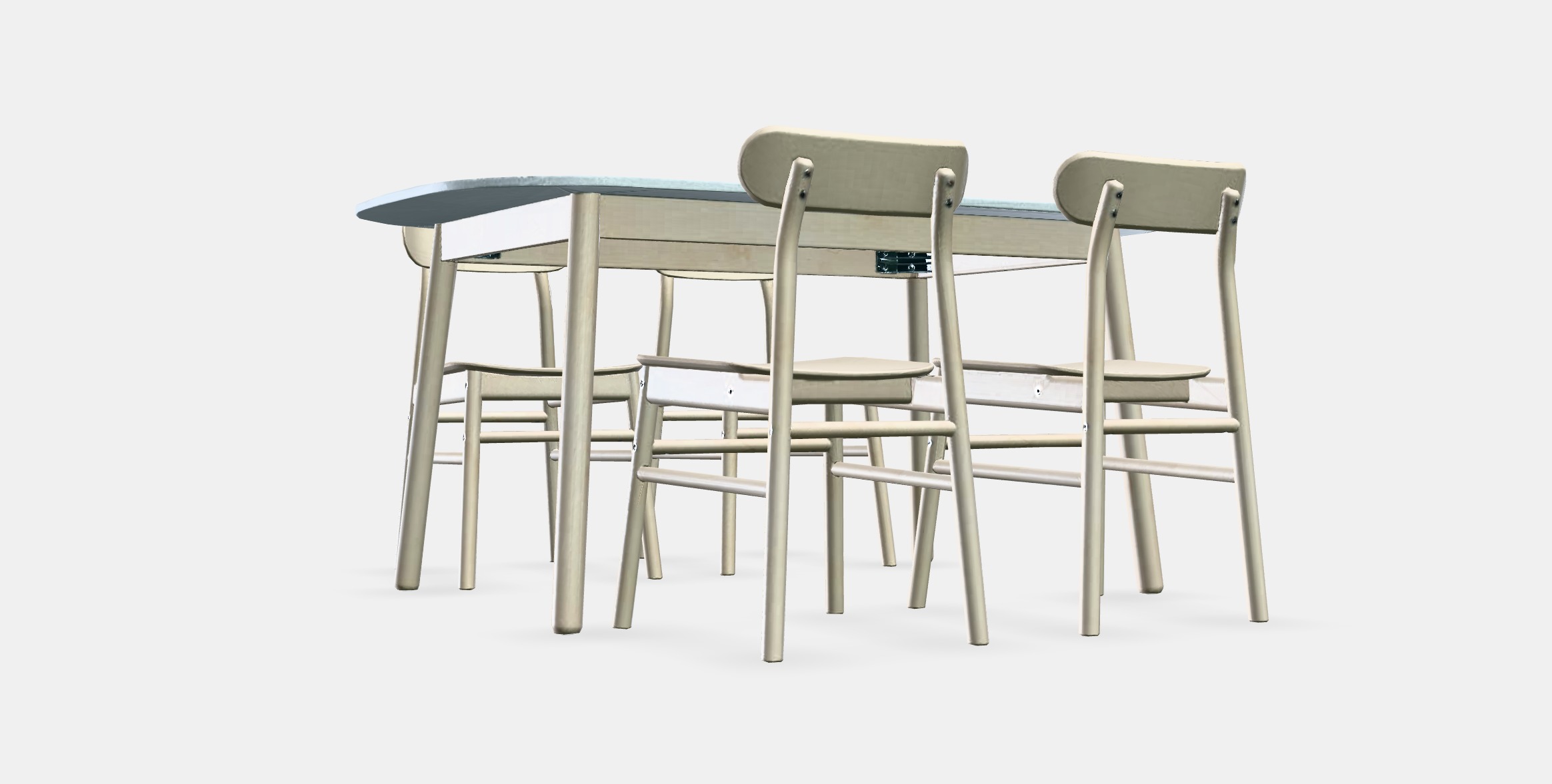 VEDBO - RONNINGE Table and 4 chairs Low-poly 3D model_9