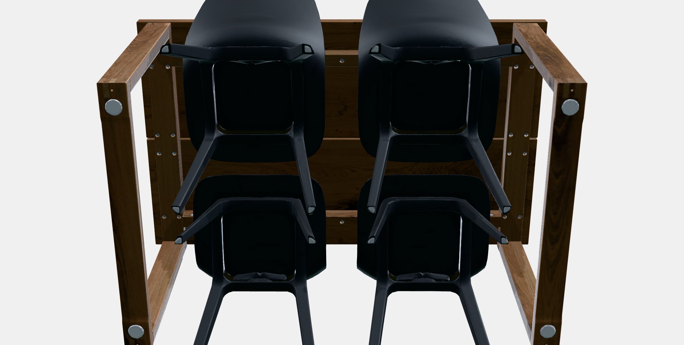 MORBYLANGA - ODGER Table and 4 chairs Low-poly 3D model_13