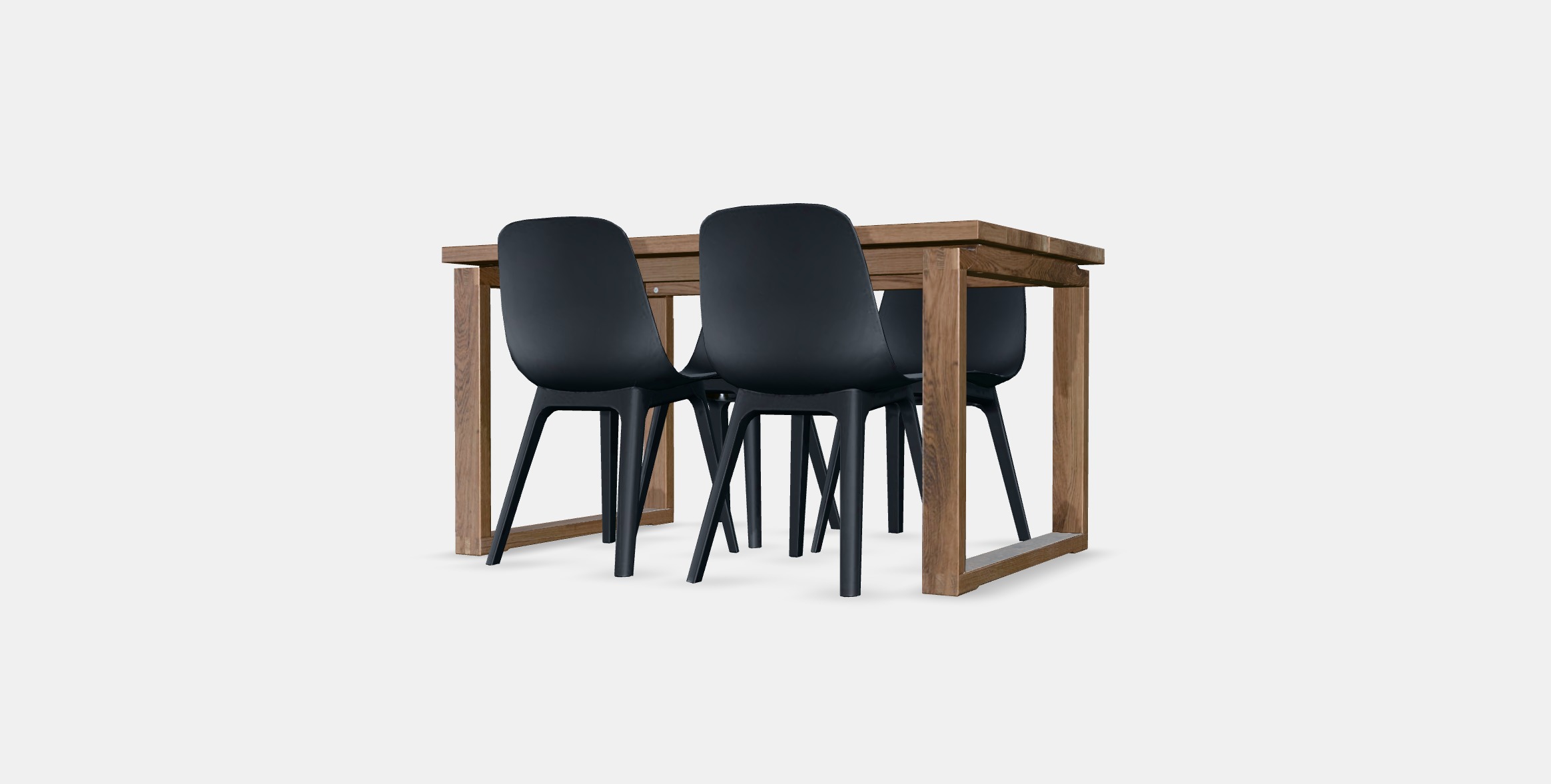 MORBYLANGA - ODGER Table and 4 chairs Low-poly 3D model_2