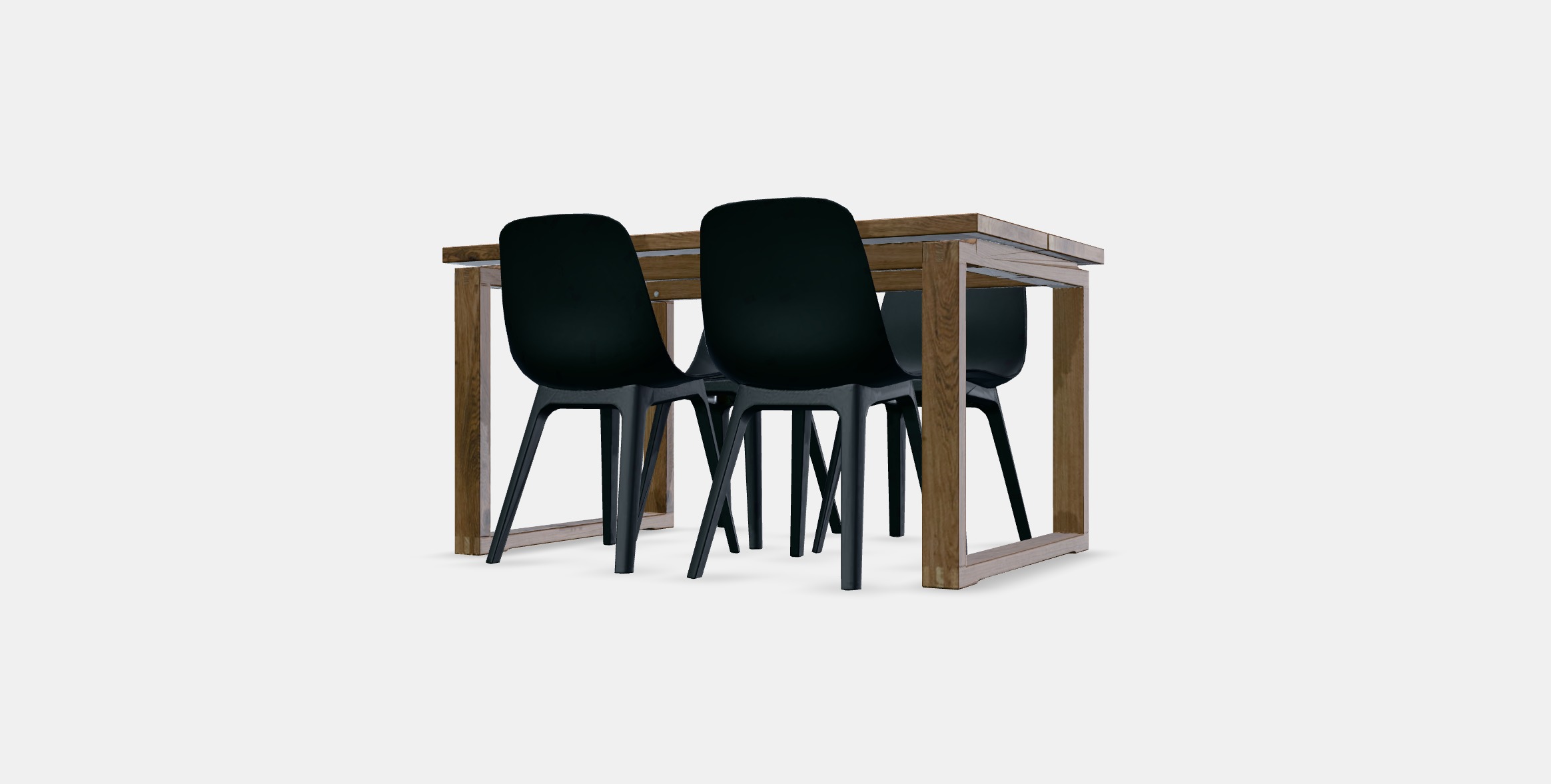 MORBYLANGA - ODGER Table and 4 chairs Low-poly 3D model_10