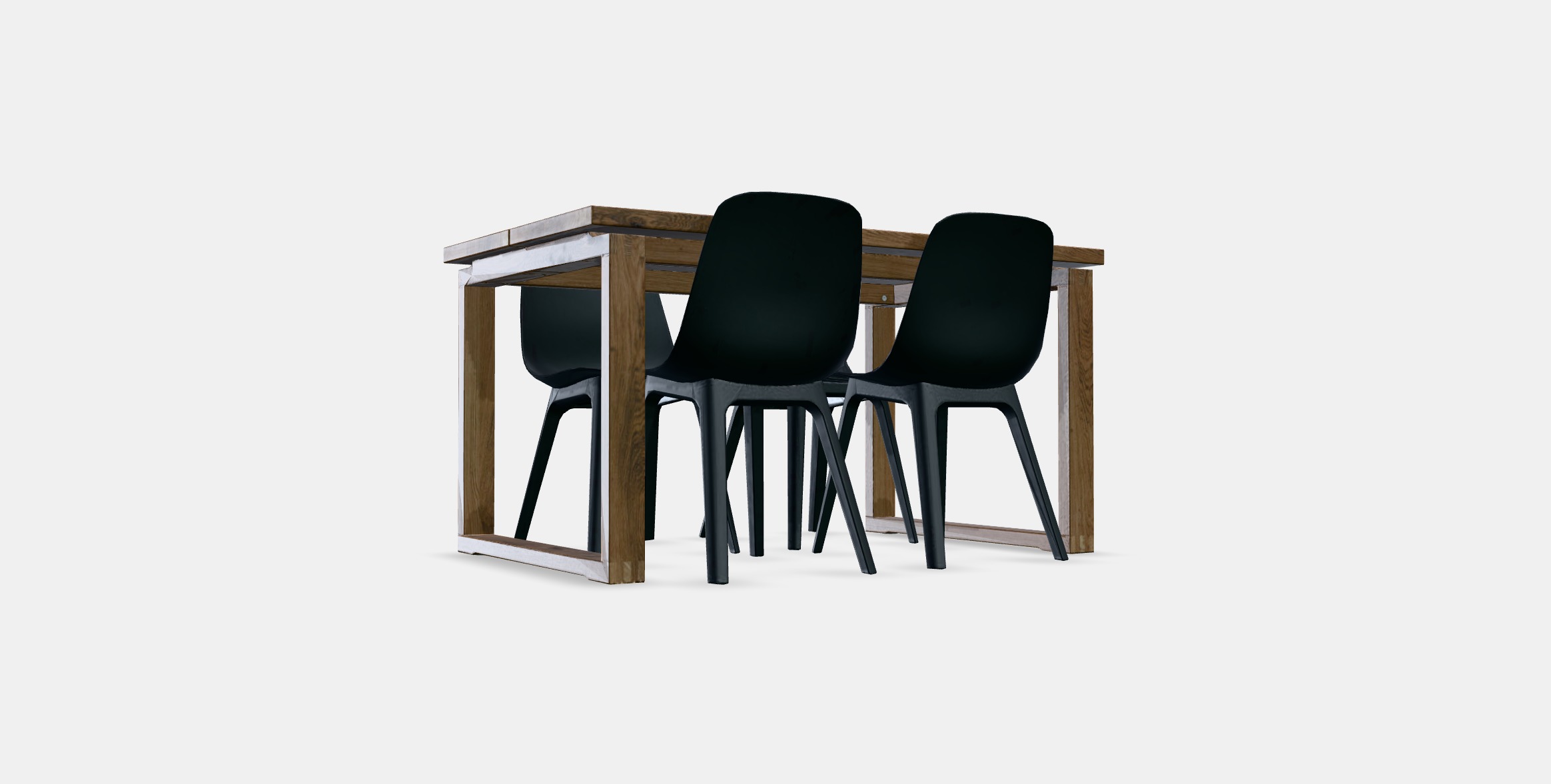 MORBYLANGA - ODGER Table and 4 chairs Low-poly 3D model_3