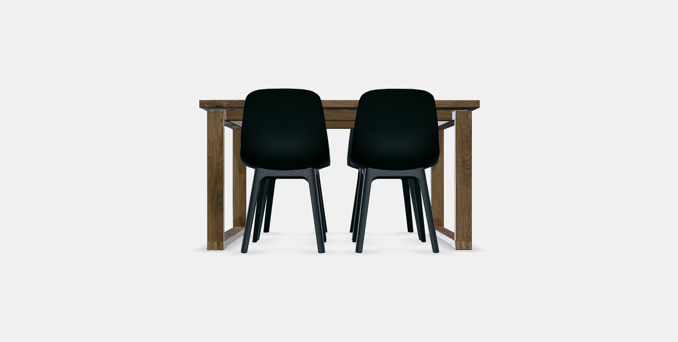 MORBYLANGA - ODGER Table and 4 chairs Low-poly 3D model_8