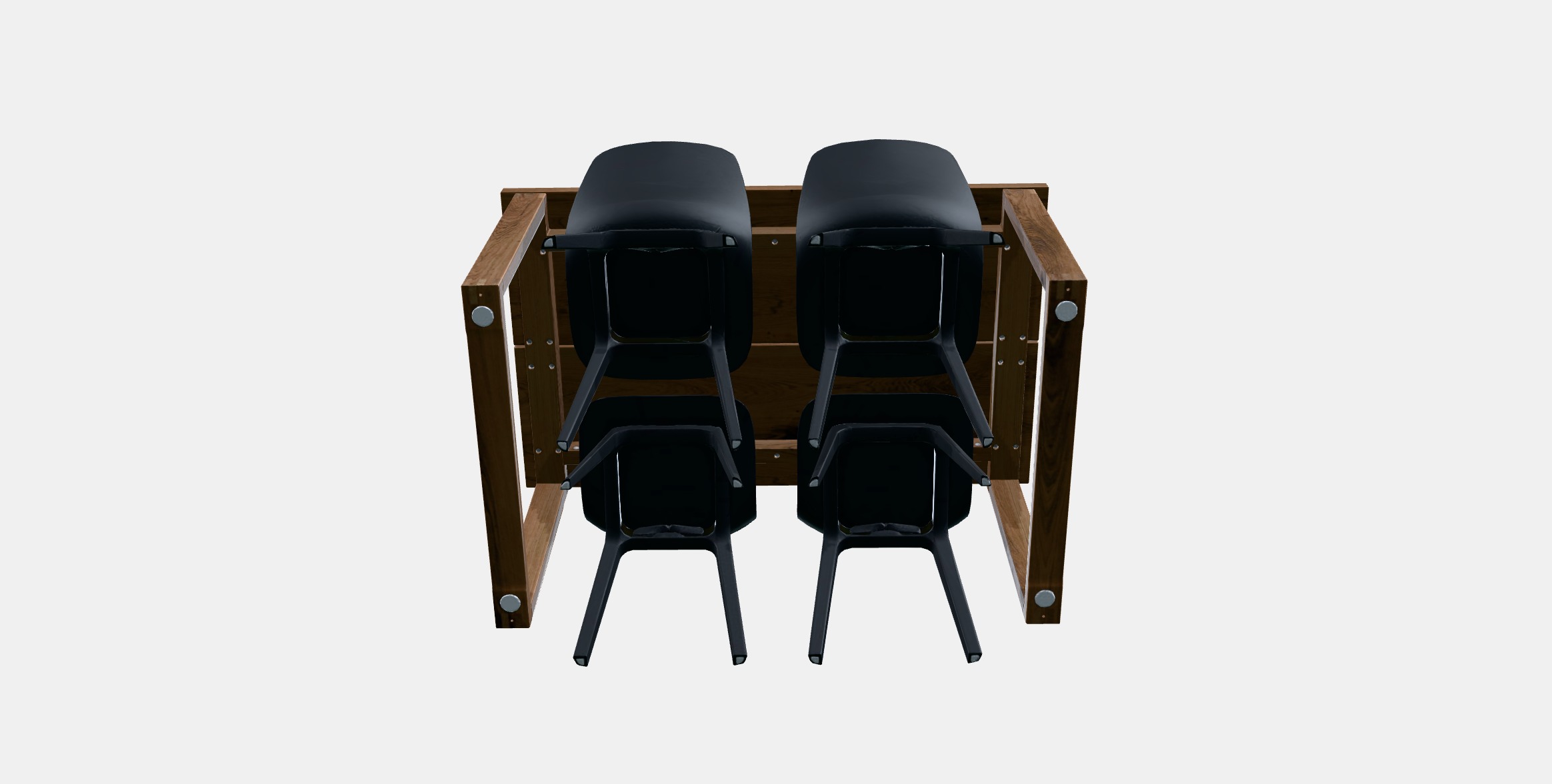 MORBYLANGA - ODGER Table and 4 chairs Low-poly 3D model_5
