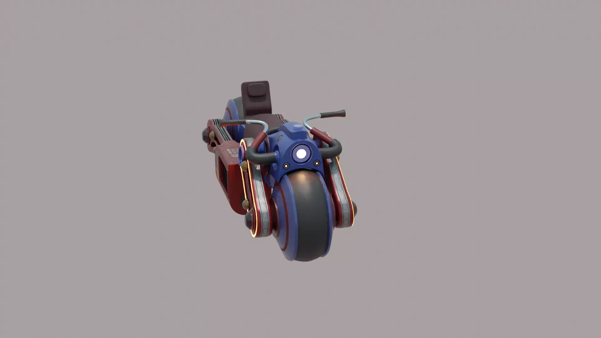 Future Bike Low-poly 3D model_0