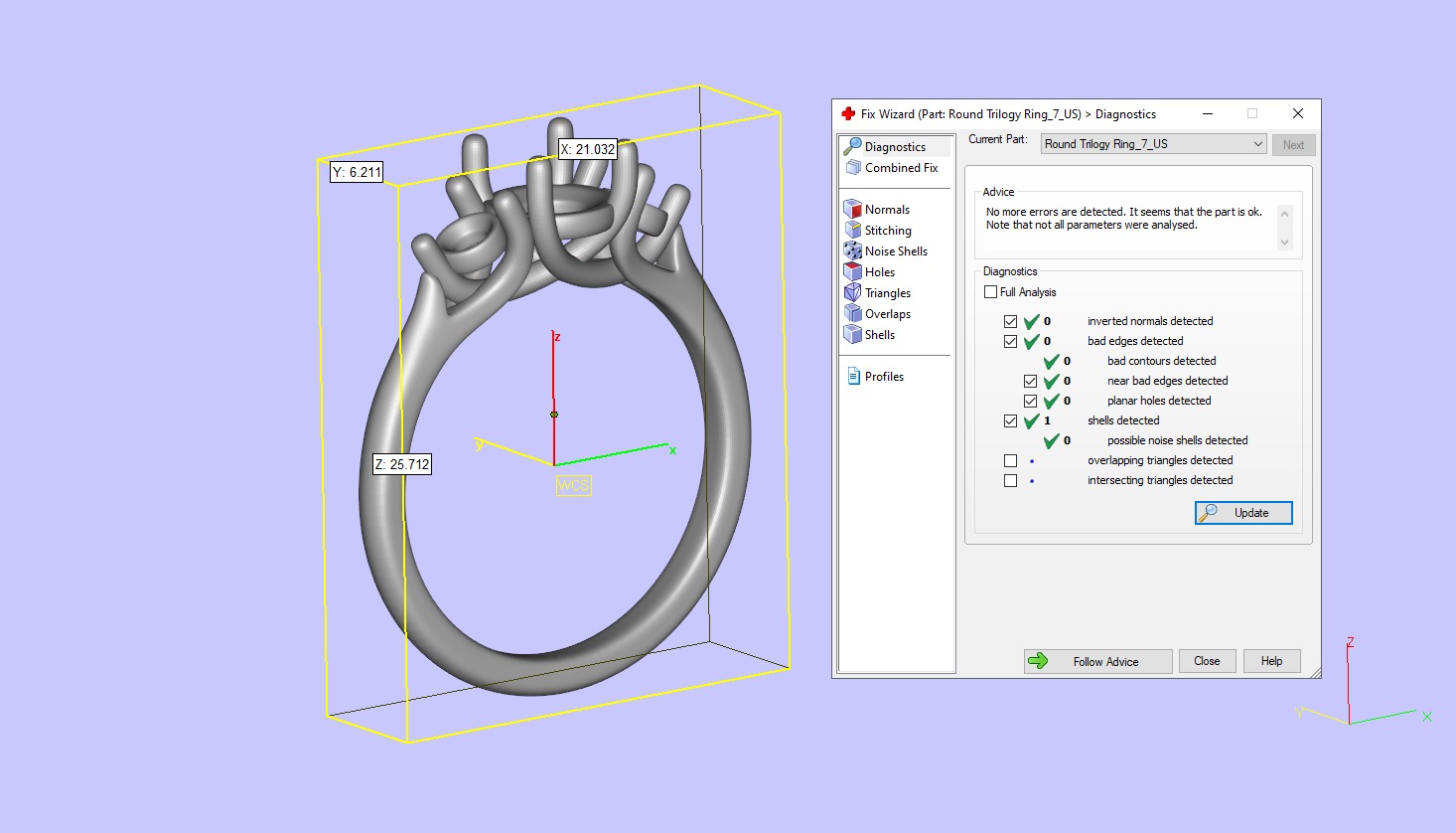 Round Cut Trilogy Ring 3D print model_11