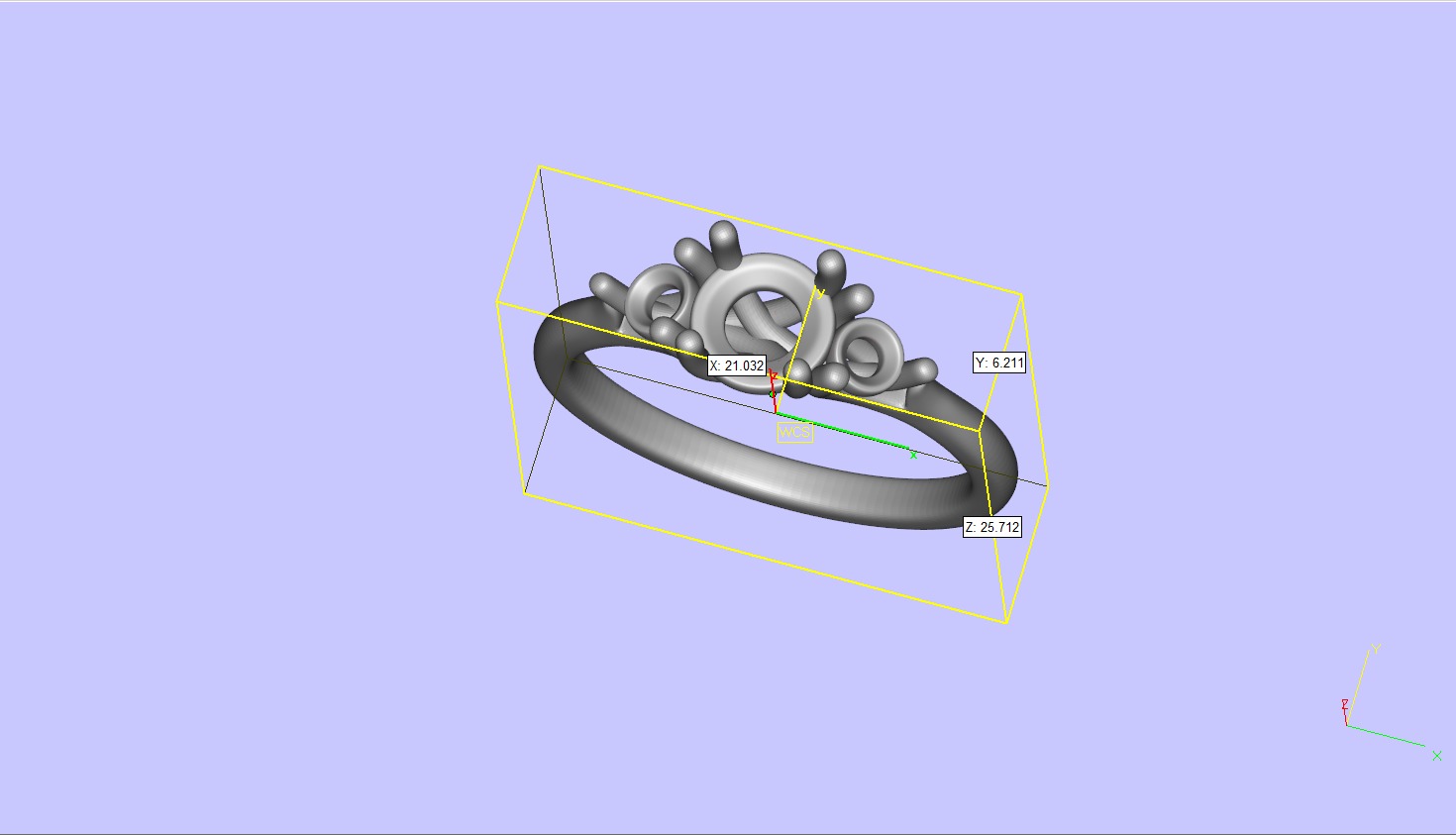 Round Cut Trilogy Ring 3D print model_16