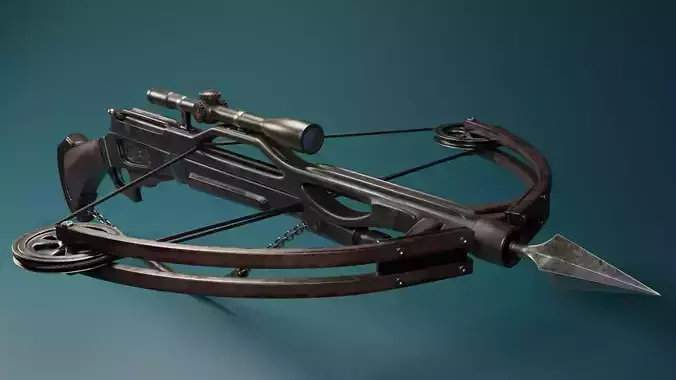 Crossbow  Low-poly 3D model