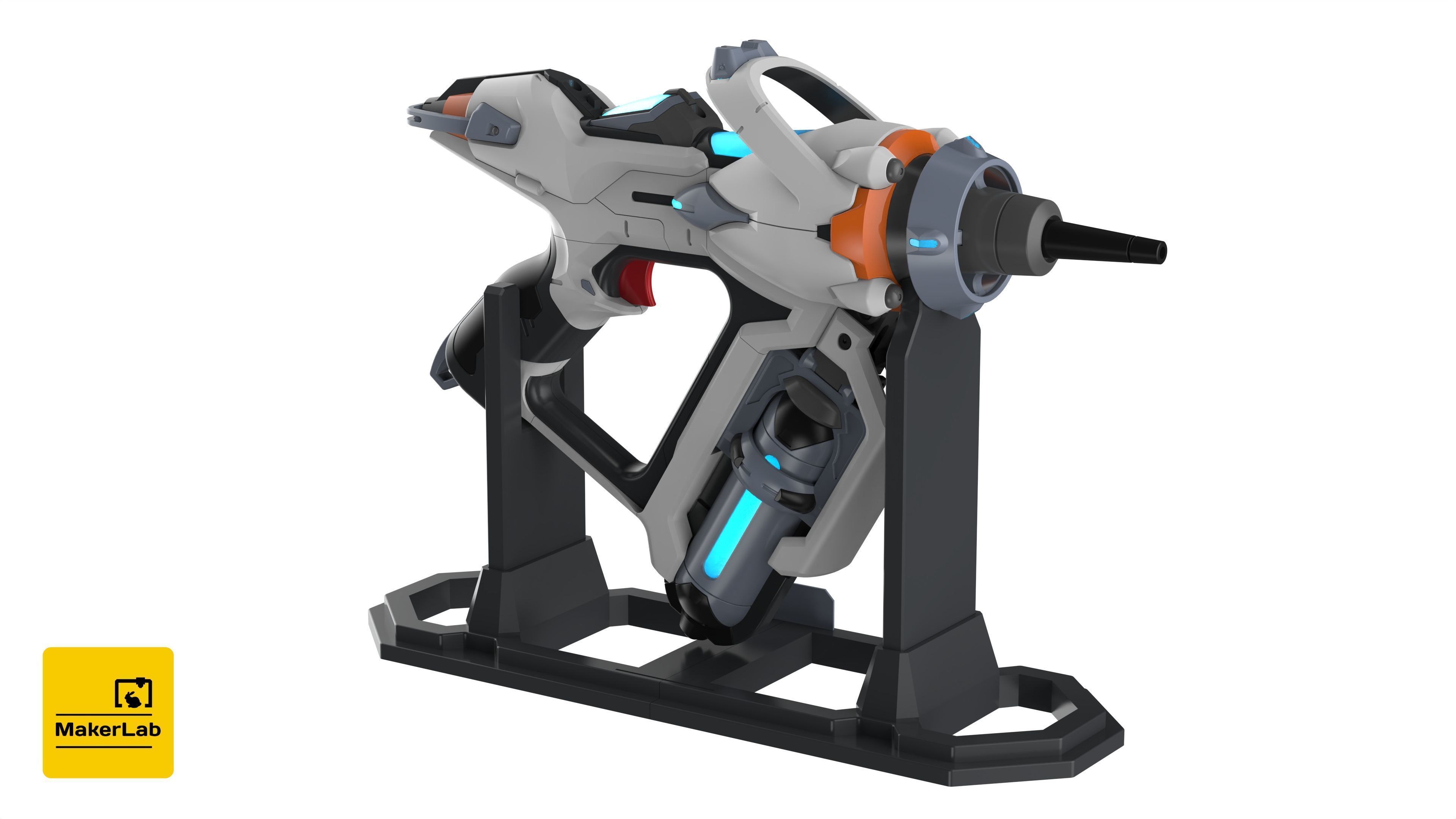 Juno Mediblaster - Overwatch - STL OBJ CAD set - Commercial Use 3D print model_7