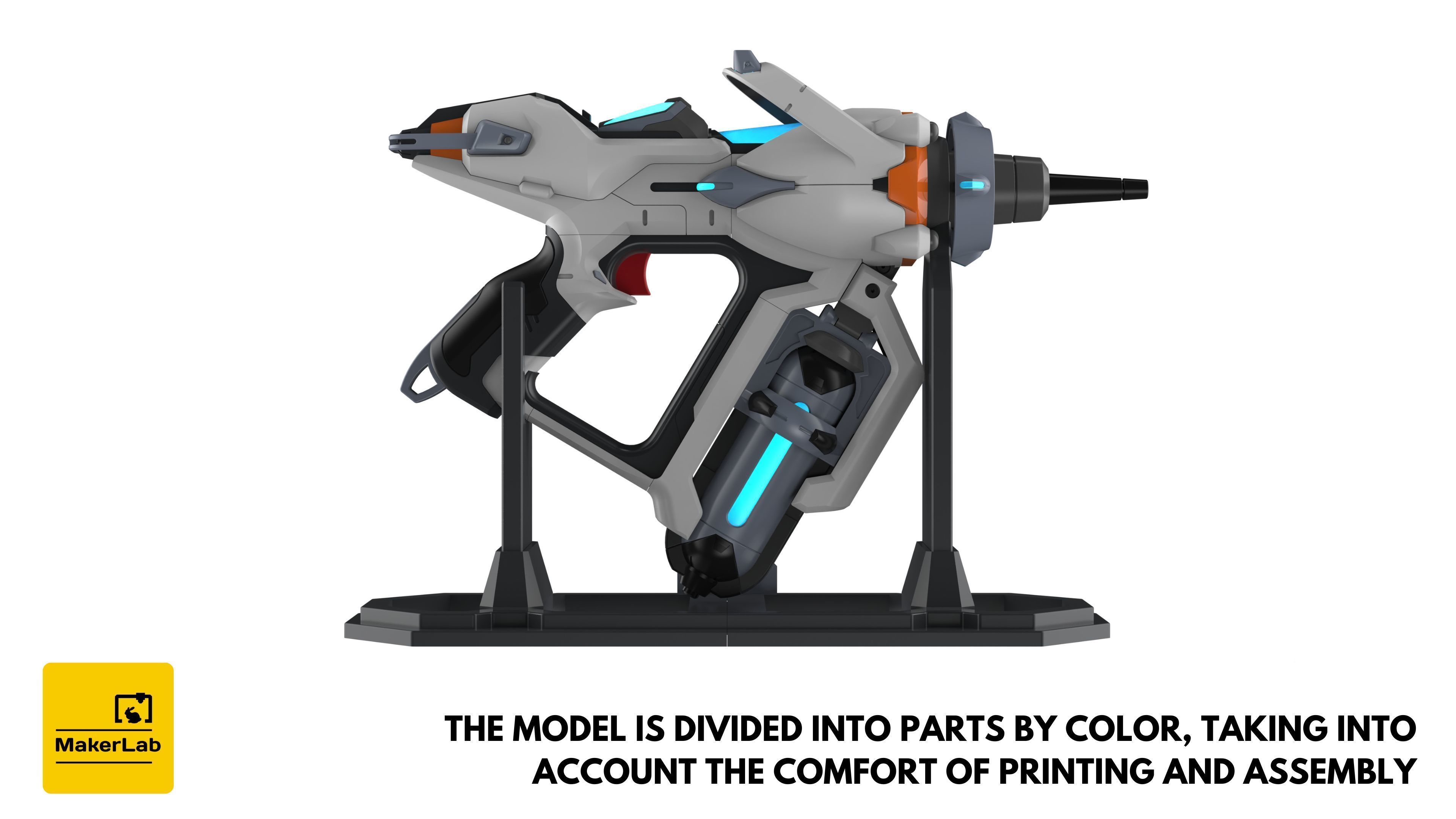 Juno Mediblaster - Overwatch - STL OBJ CAD set - Commercial Use 3D print model_6