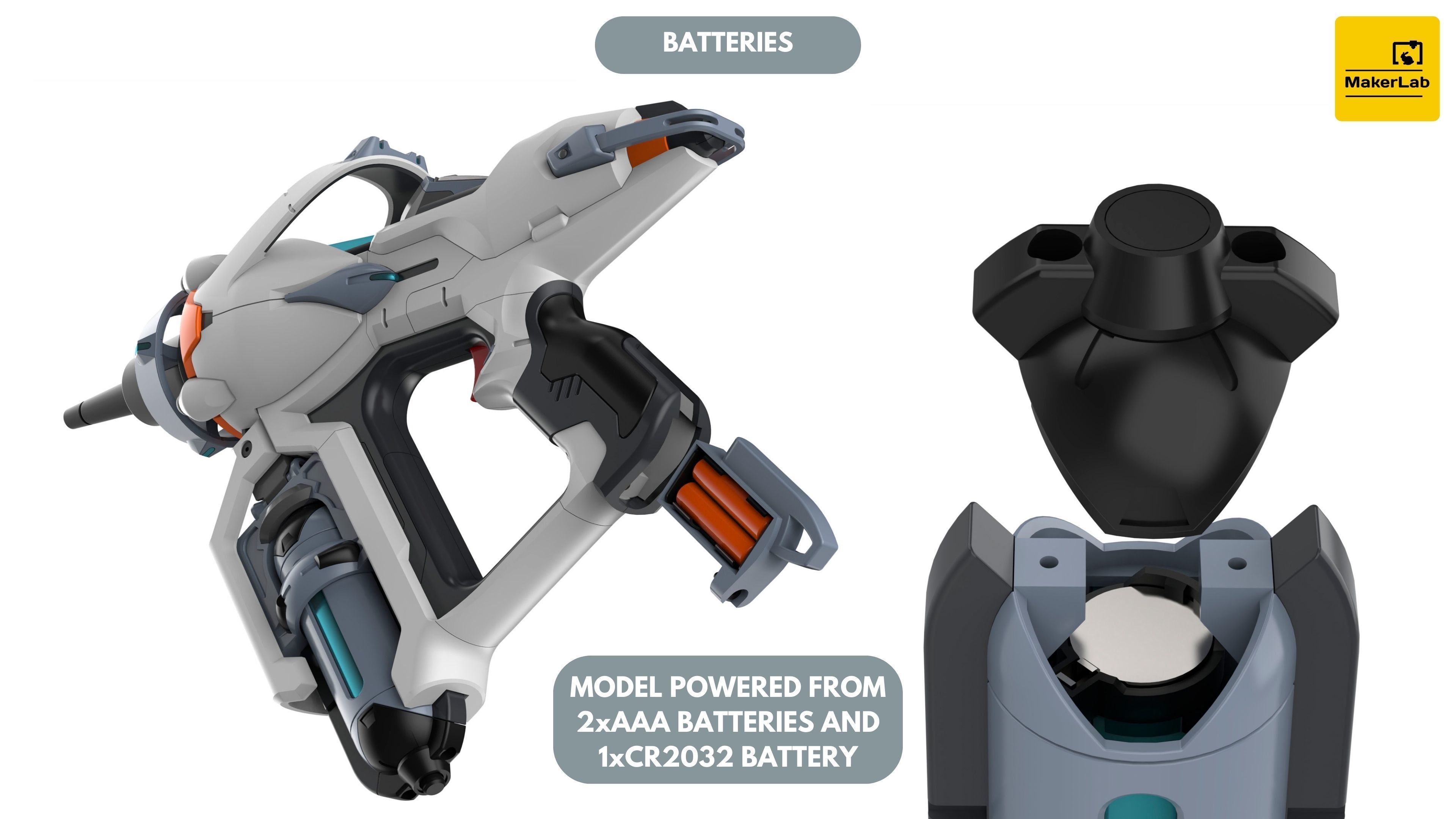 Juno Mediblaster - Overwatch - STL OBJ CAD set - Commercial Use 3D print model_13