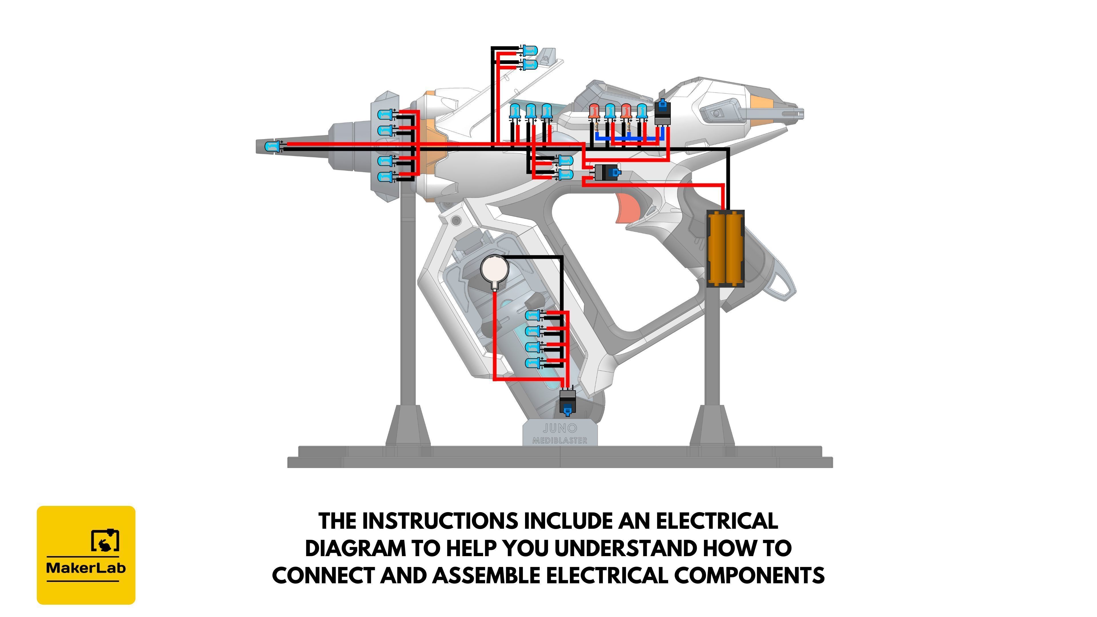 Juno Mediblaster - Overwatch - STL OBJ CAD set - Commercial Use 3D print model_18