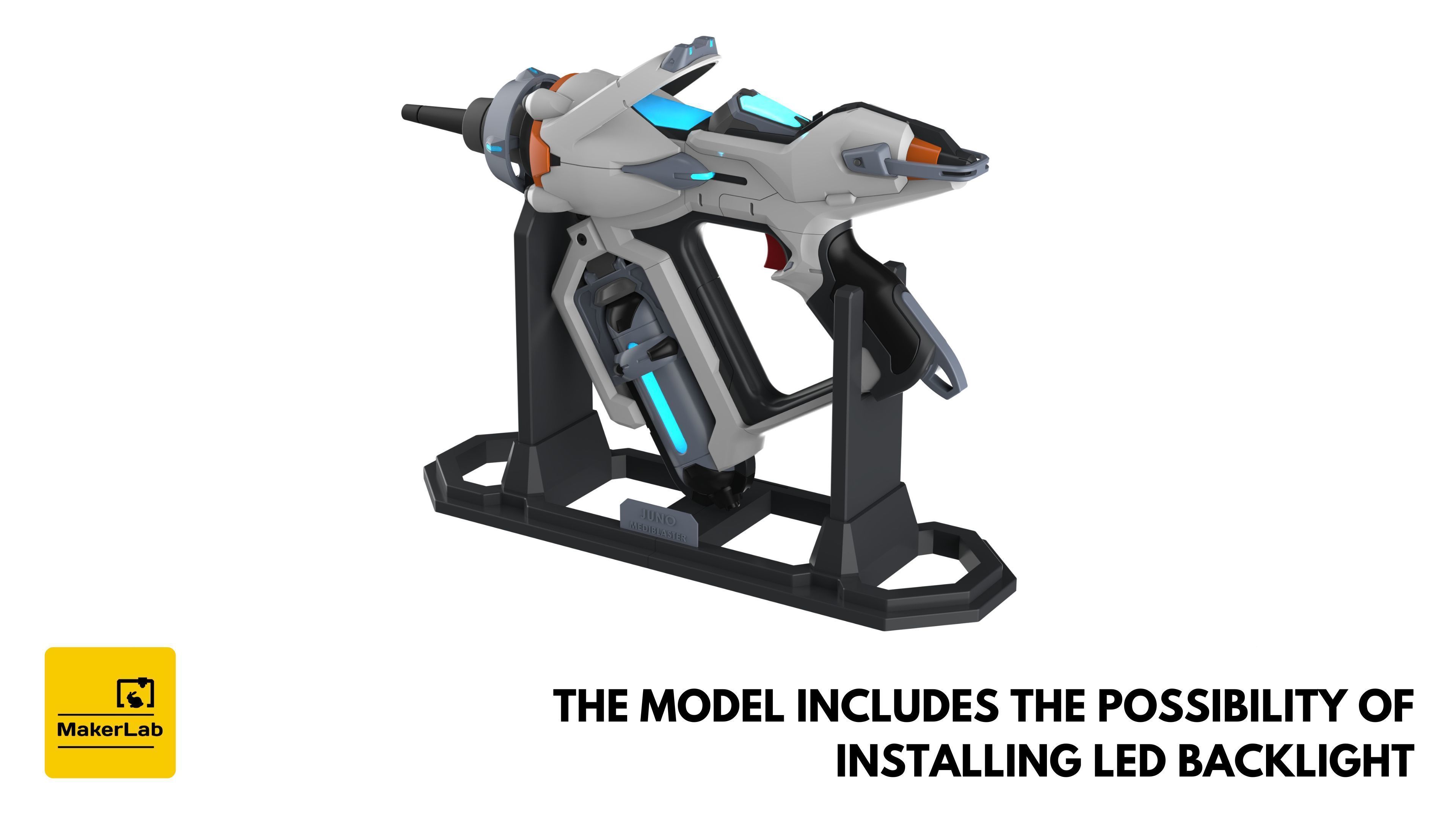 Juno Mediblaster - Overwatch - STL OBJ CAD set - Commercial Use 3D print model_4