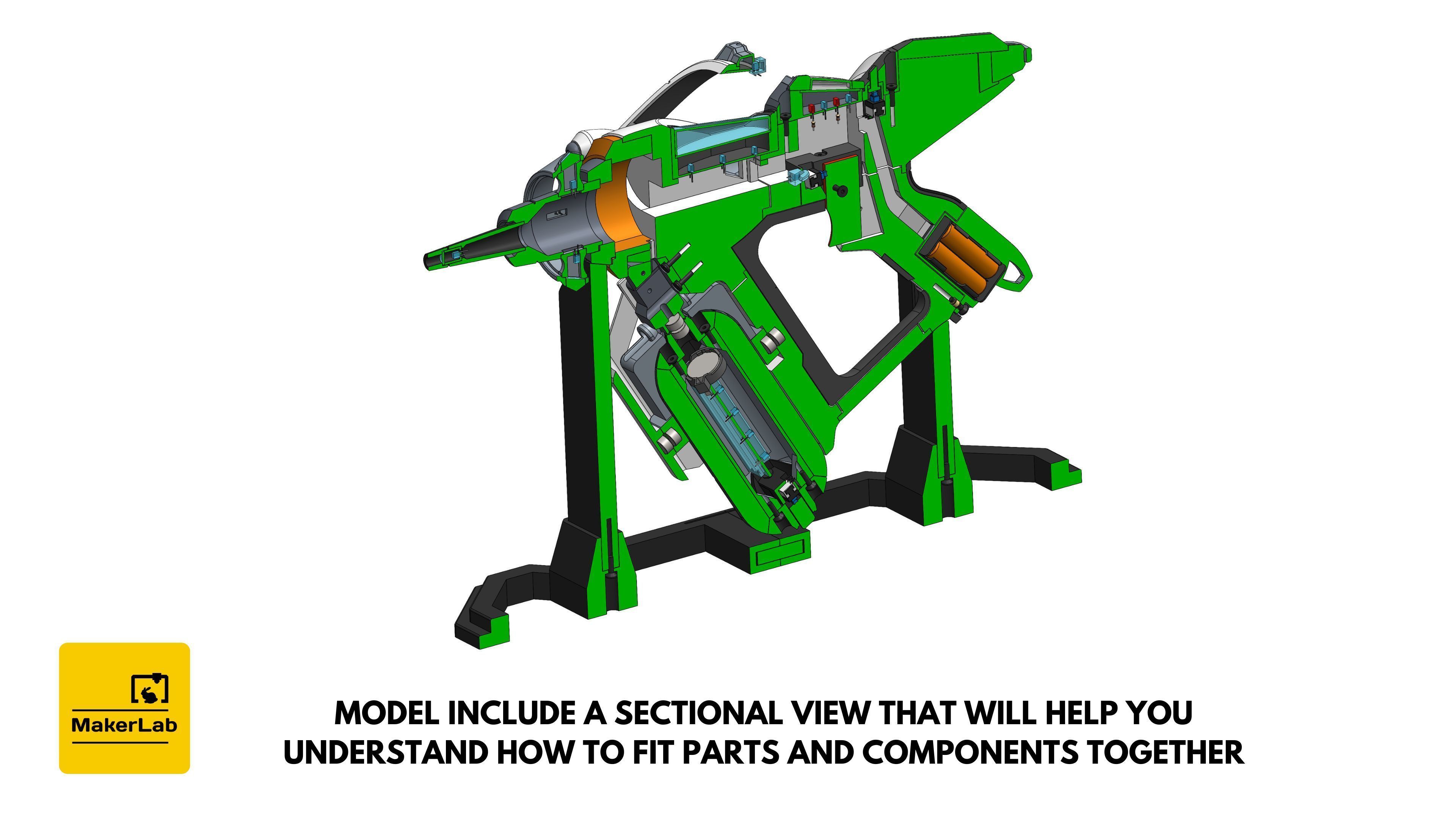 Juno Mediblaster - Overwatch - STL OBJ CAD set - Commercial Use 3D print model_17