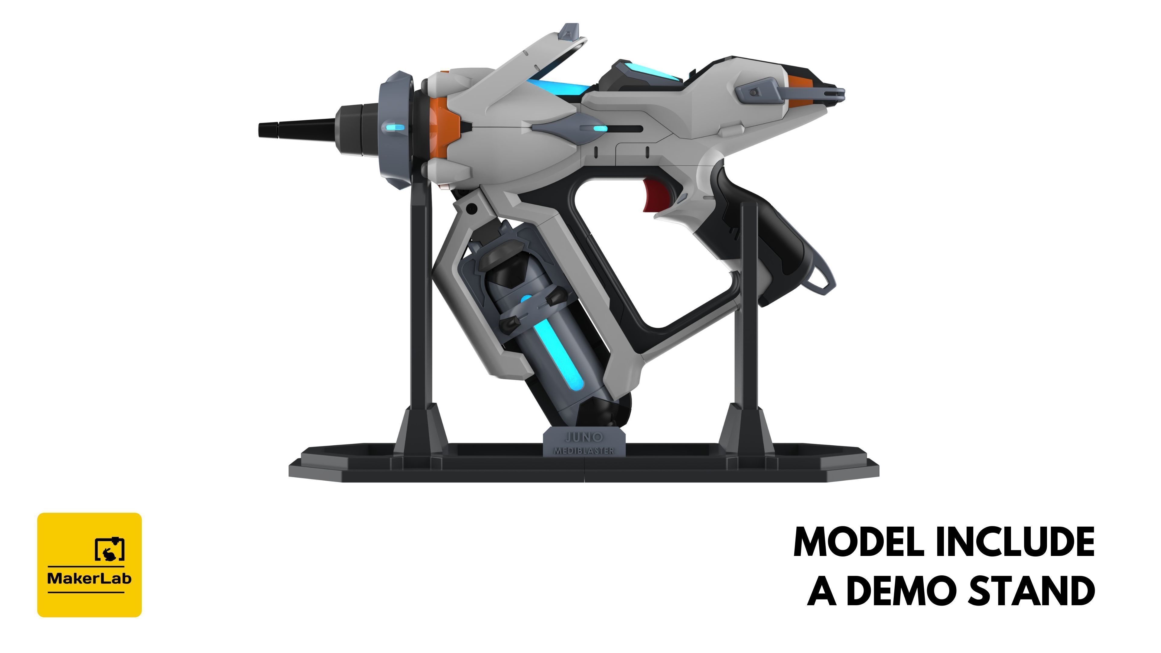 Juno Mediblaster - Overwatch - STL OBJ CAD set - Commercial Use 3D print model_3